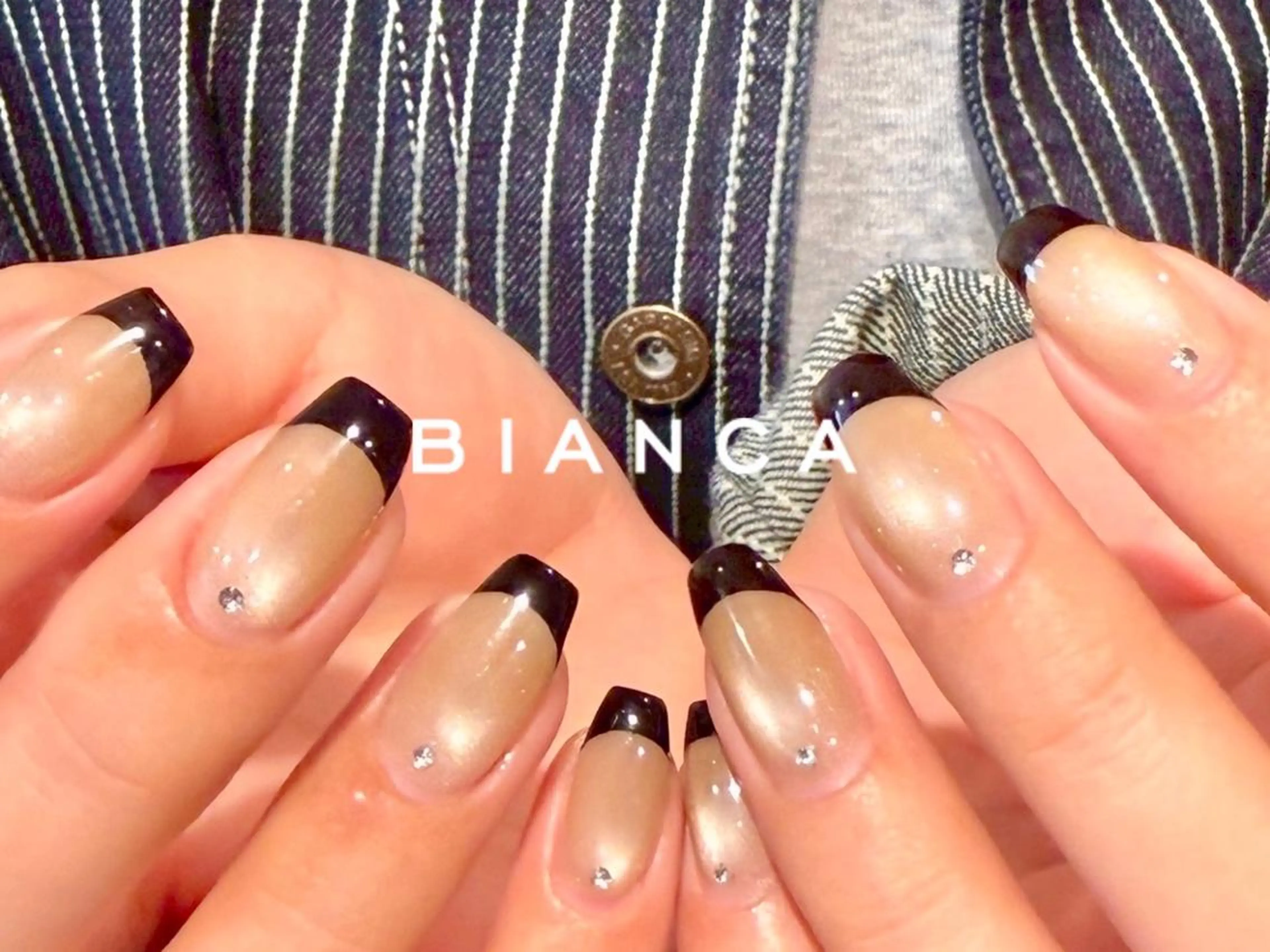 ネイル フレンチネイル マグネットネイル ハンドネイル 痛ネイル🩶推し活 🤍店長sagawaのネイルデザイン