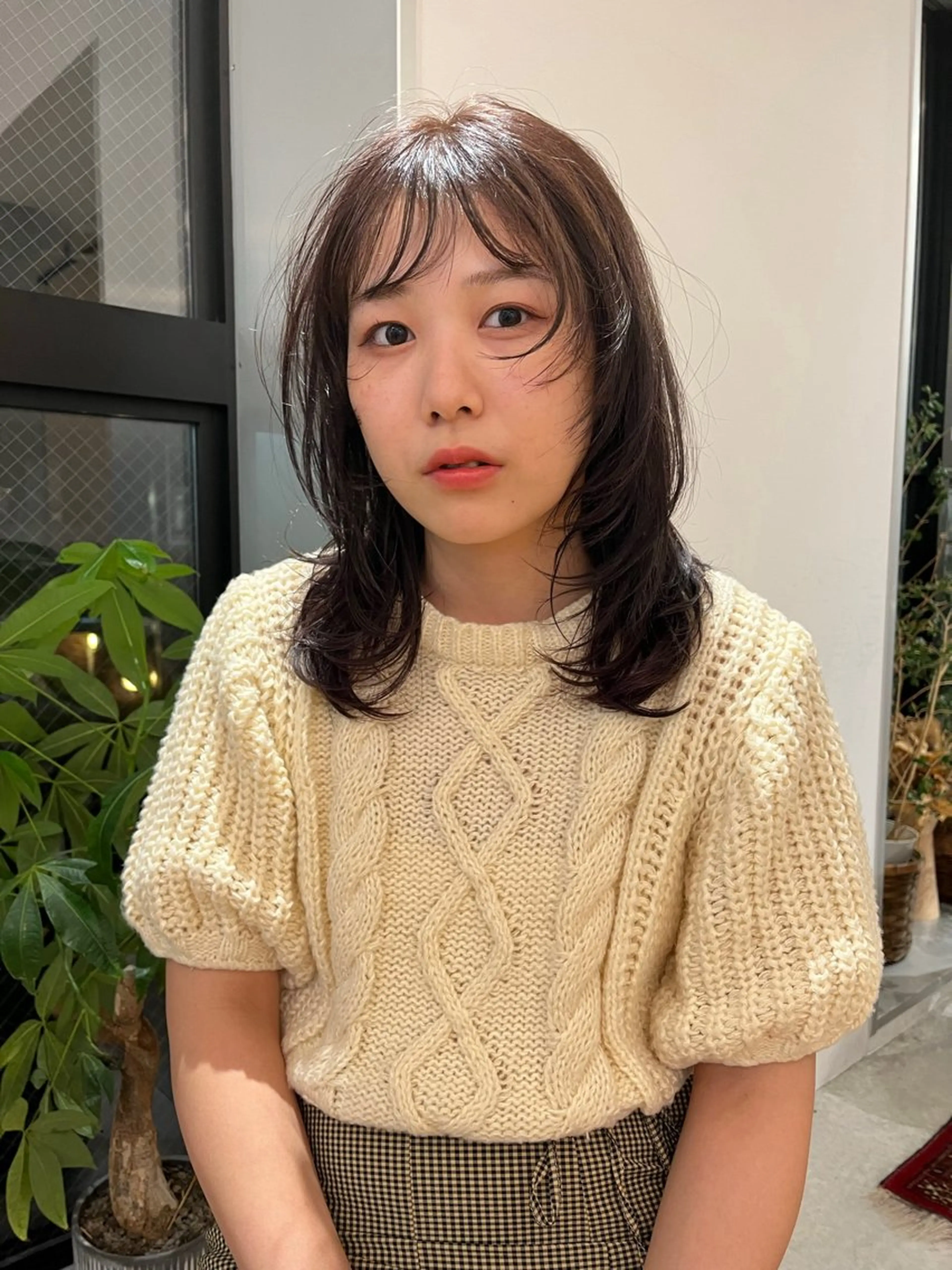 ミディアム 暖色/パーマ 🌼クニトウメイのヘアスタイル