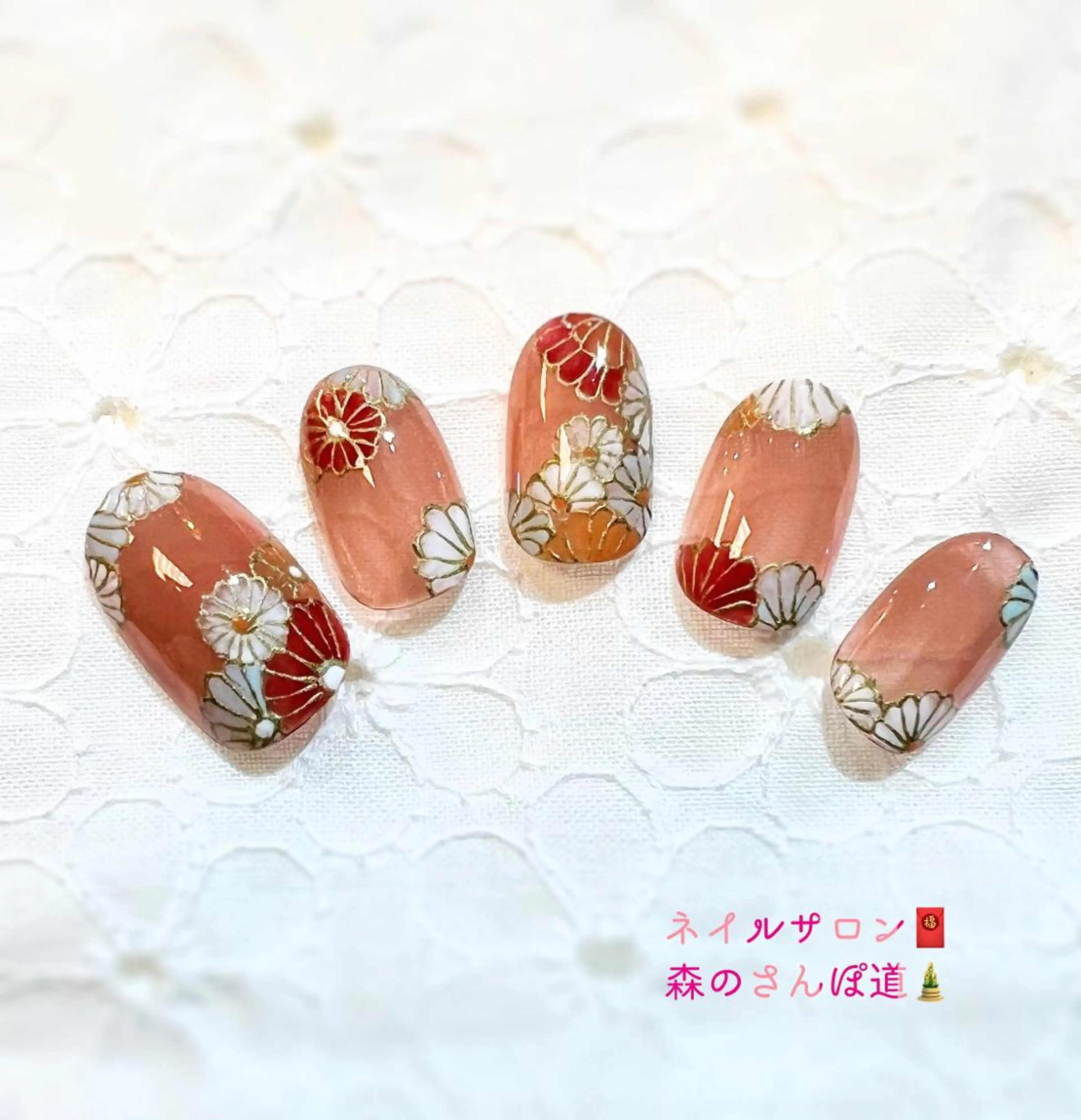 ネイル ハンドネイル 森のさんぽ道所属・ショートネイル 森のさんぽ道のネイルデザイン