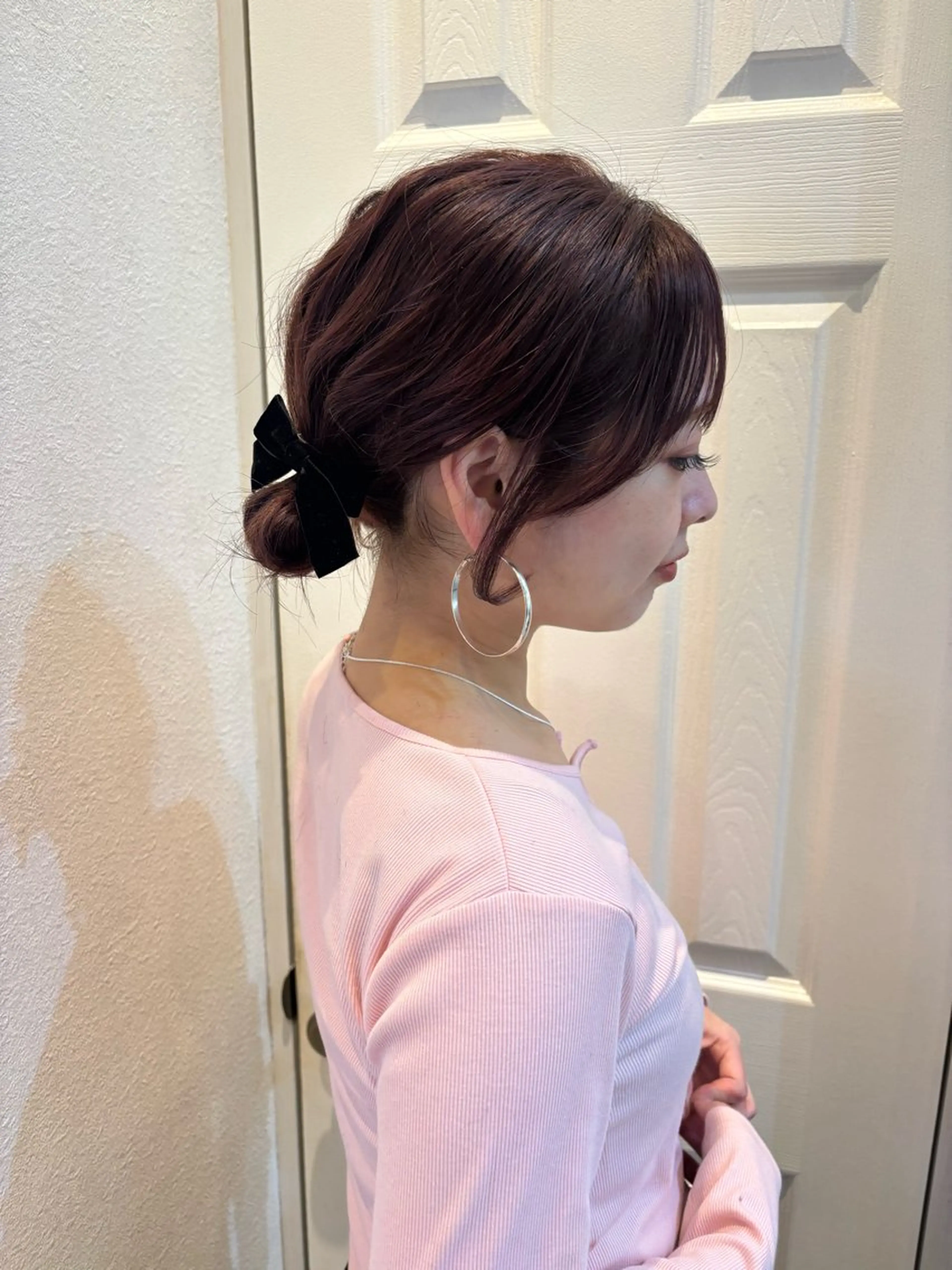 ミディアム カラー ブラウンカラー ピンクカラー ピンクブラウン カット ヘアカラー Aujua認定サロン /Rena/暖色🎀のヘアスタイル