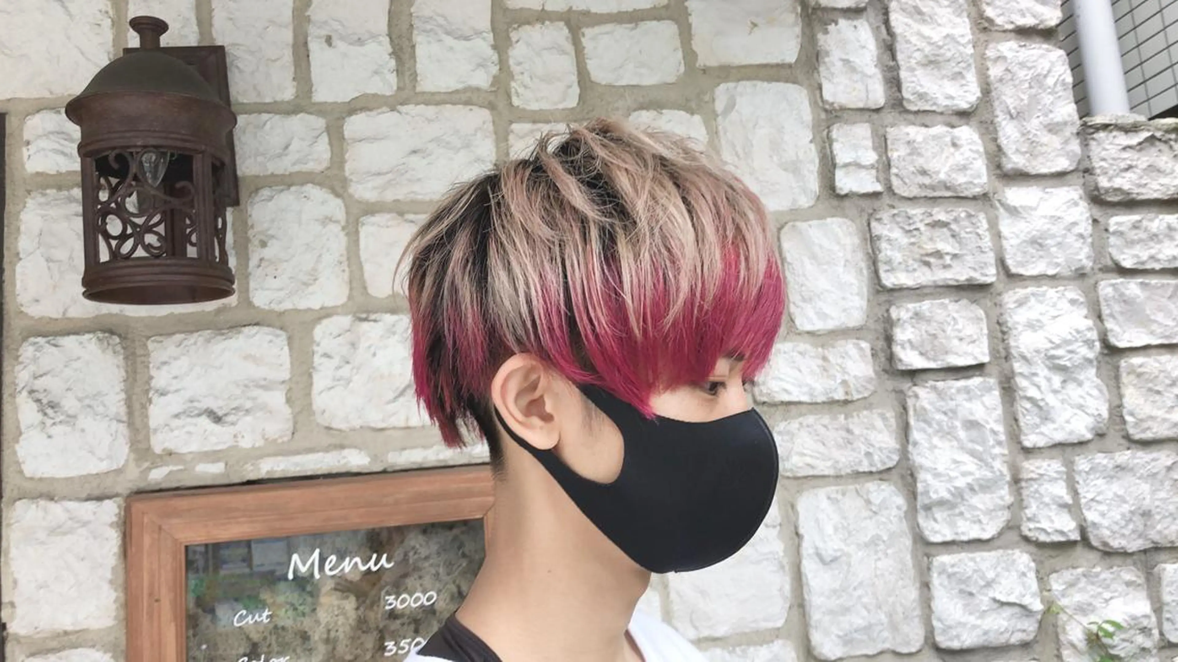 ショート カラー パーマ ヘアアレンジ メンズ キッズ ネイル マツエク・マツパ マッシュ ピンクカラー カラーマツエク ショートヘア ピンク ヘアカラー トリートメント OAK  兵庫所属・OAK 兵庫のヘアスタイル