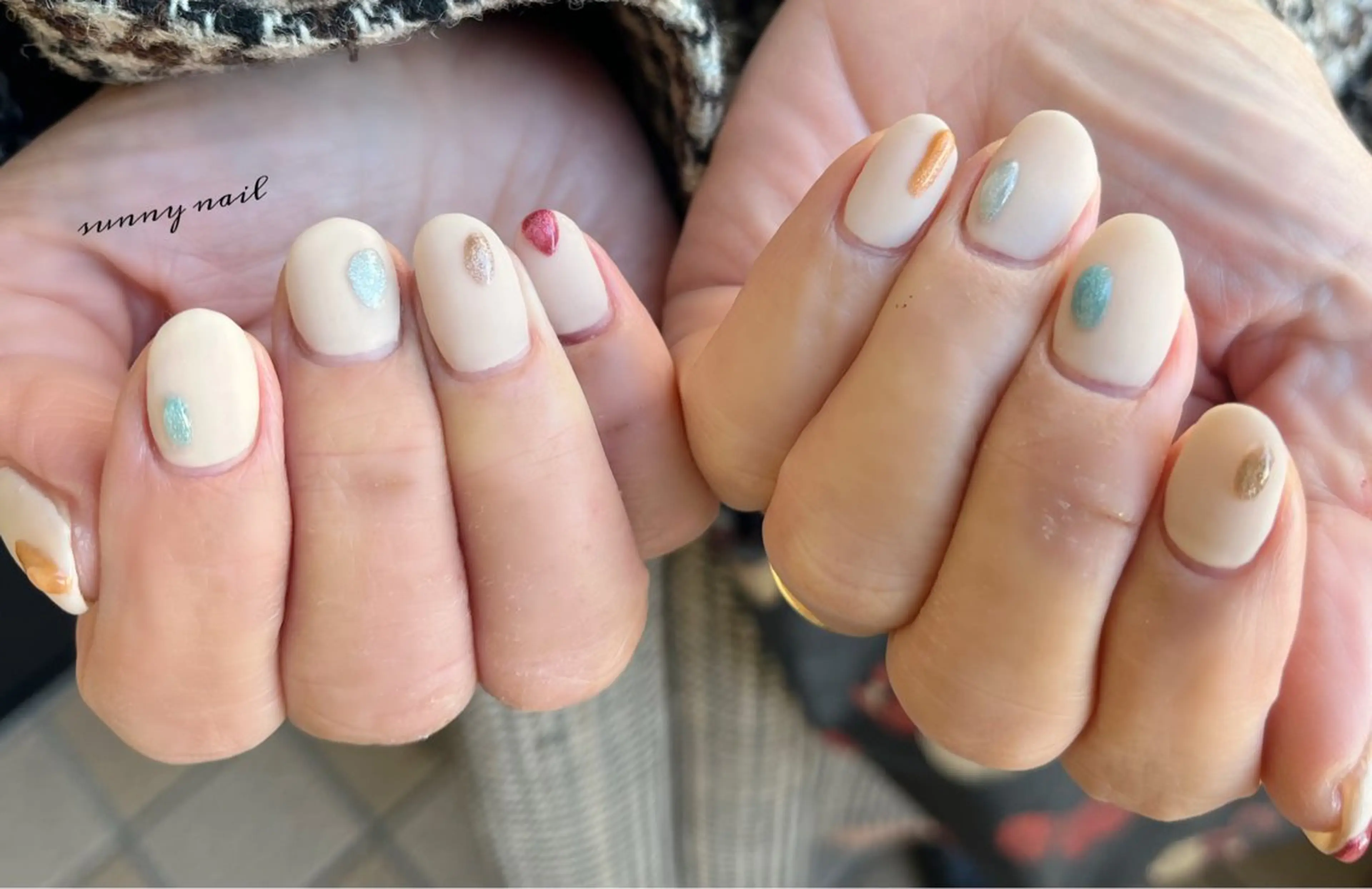 ネイル カジュアル マグネットネイル マットネイル sunny nailのネイルデザイン