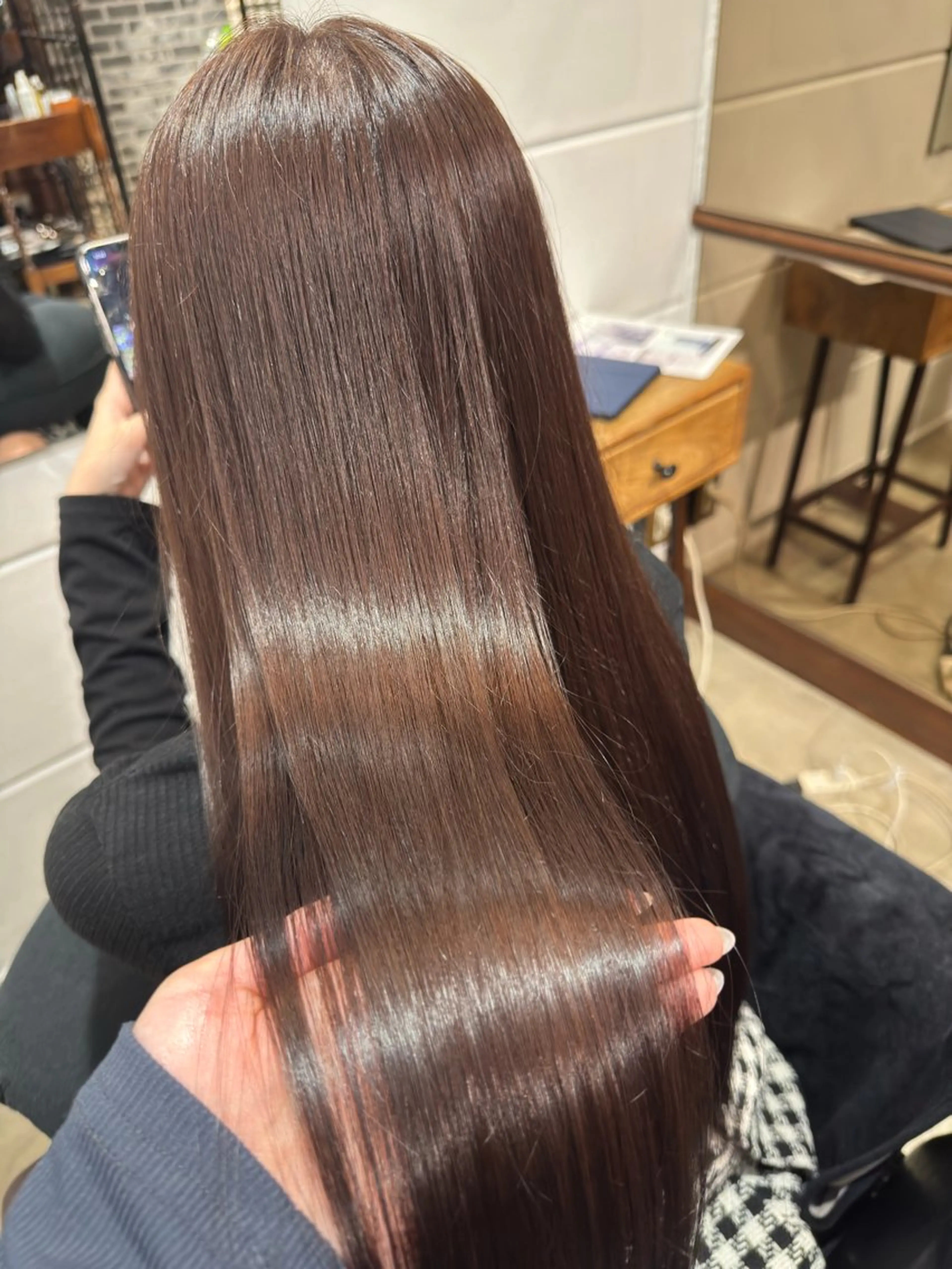 ロング カラー ケアカラー ショコラグレージュ グレージュ ラベンダーカラー カット ヘアカラー 似合わせモテヘア Akari🦢🖤のヘアスタイル