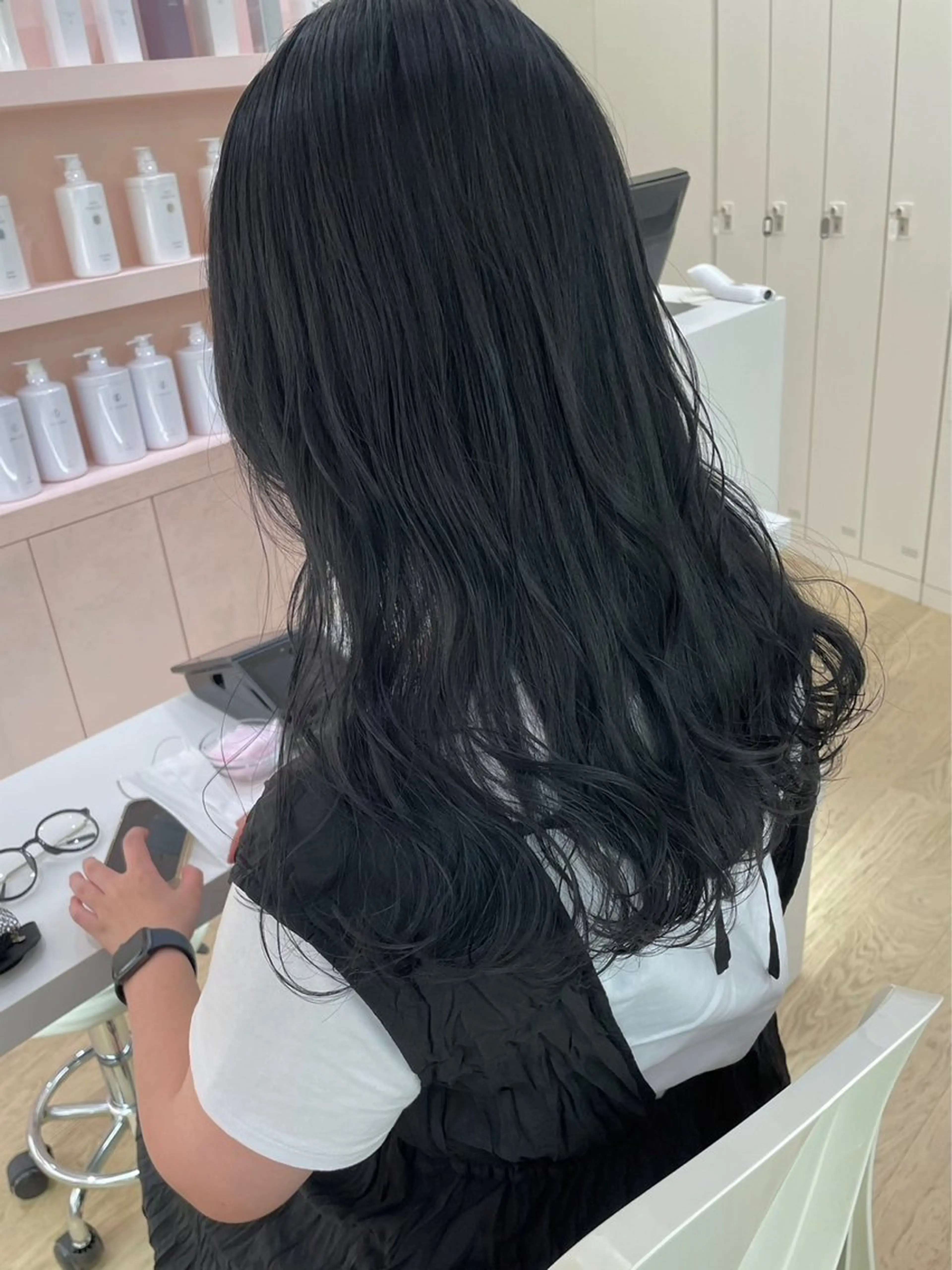 セミロング カラー ヘアカラー ParveMix 🌝🫧山本 玲南のヘアスタイル