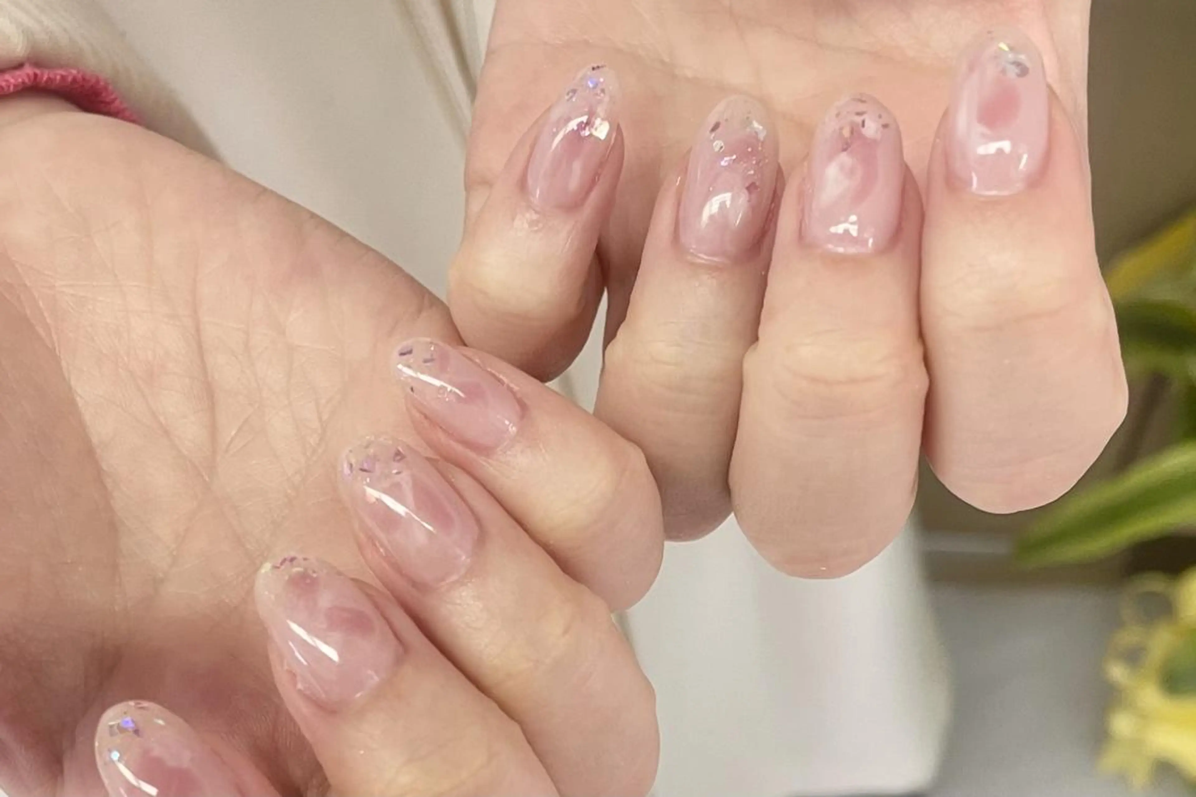 ネイル オーロラネイル チークネイル フットネイル フレンチネイル ガラスフレンチ ハンドネイル 大阪福島　SeneL Sayaka🤍🐩のマツエク・マツパデザイン