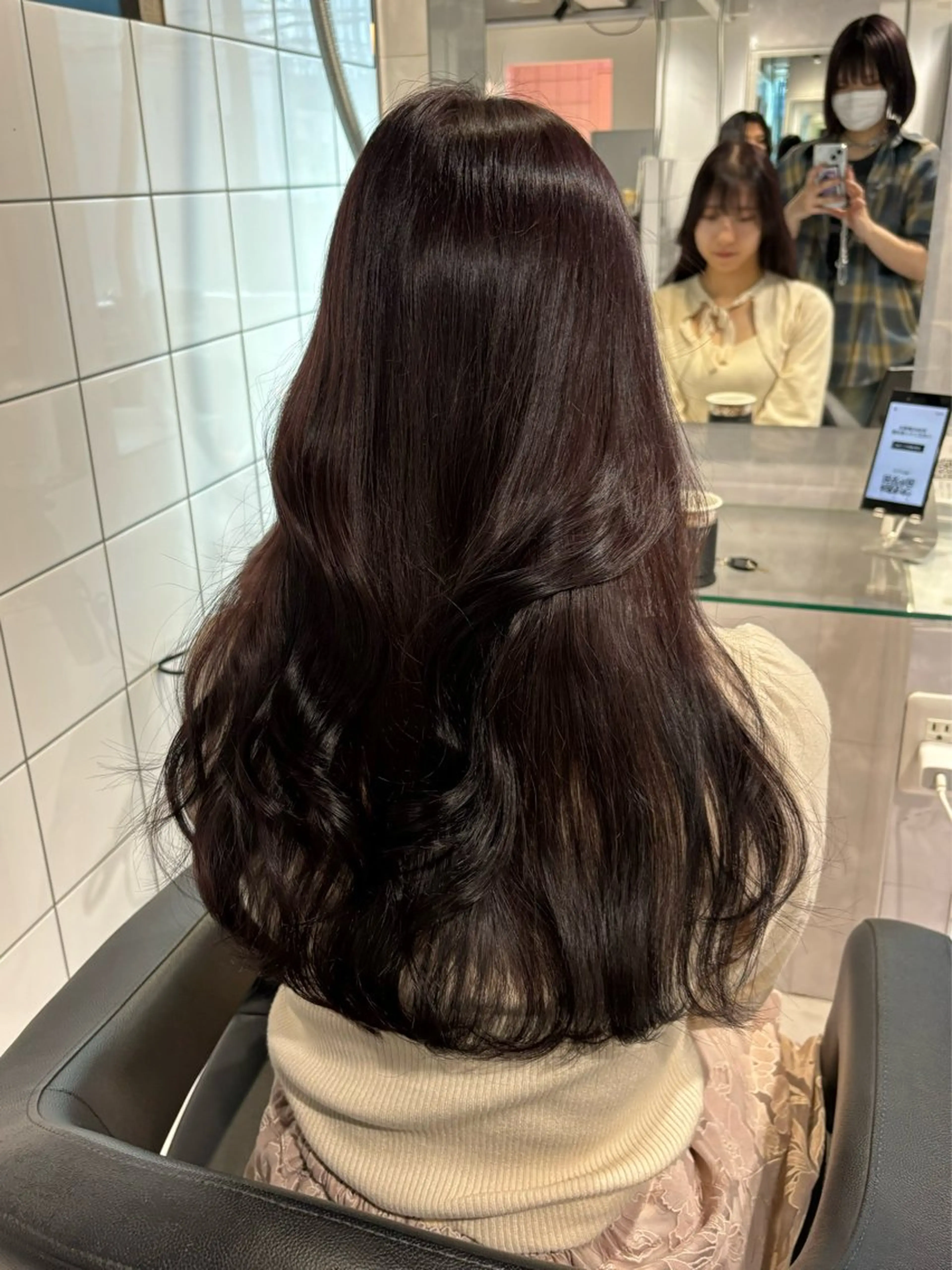 ロング カラー ヘアカラー トリートメント ヘッドスパ ヘアセット 表参道♡暗髪^ྀི 艶カラー♡アユミのヘアスタイル