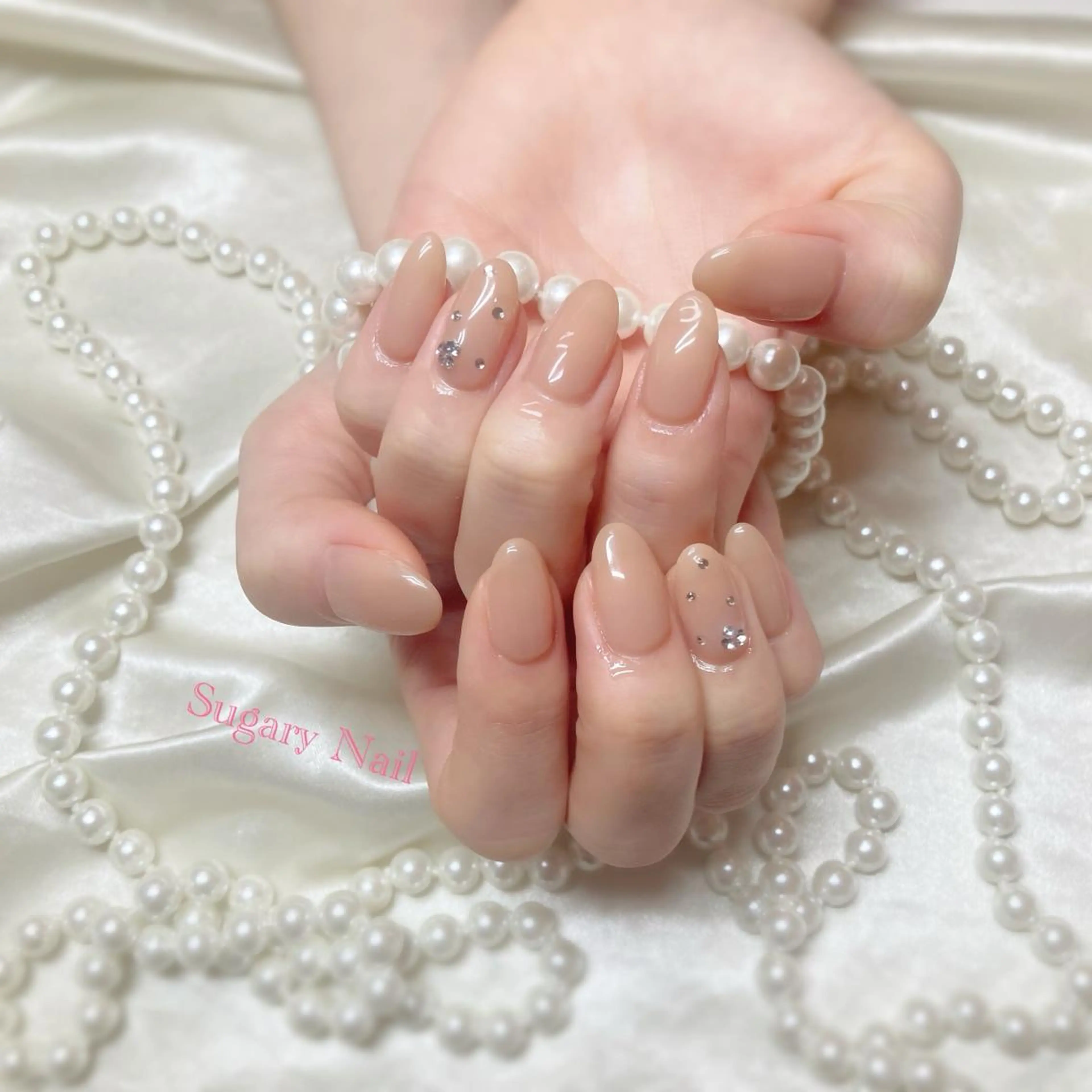 ネイル ストーンネイル ハンドネイル SugaryNail Rinaのネイルデザイン
