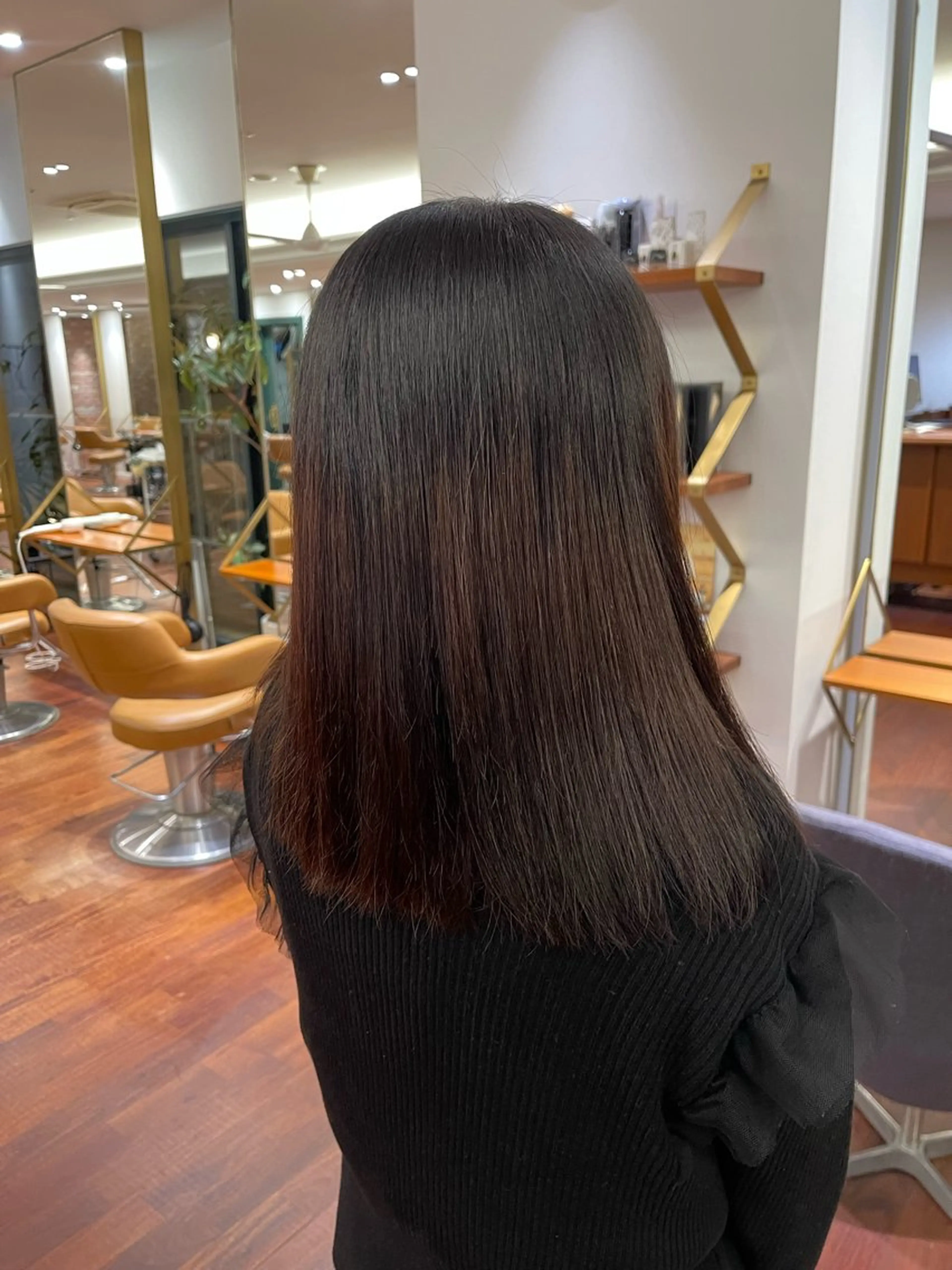 セミロング セミロングパーマ 縮毛矯正 大前 斗夢/髪質改善 /艶感カラー/パーマのヘアスタイル