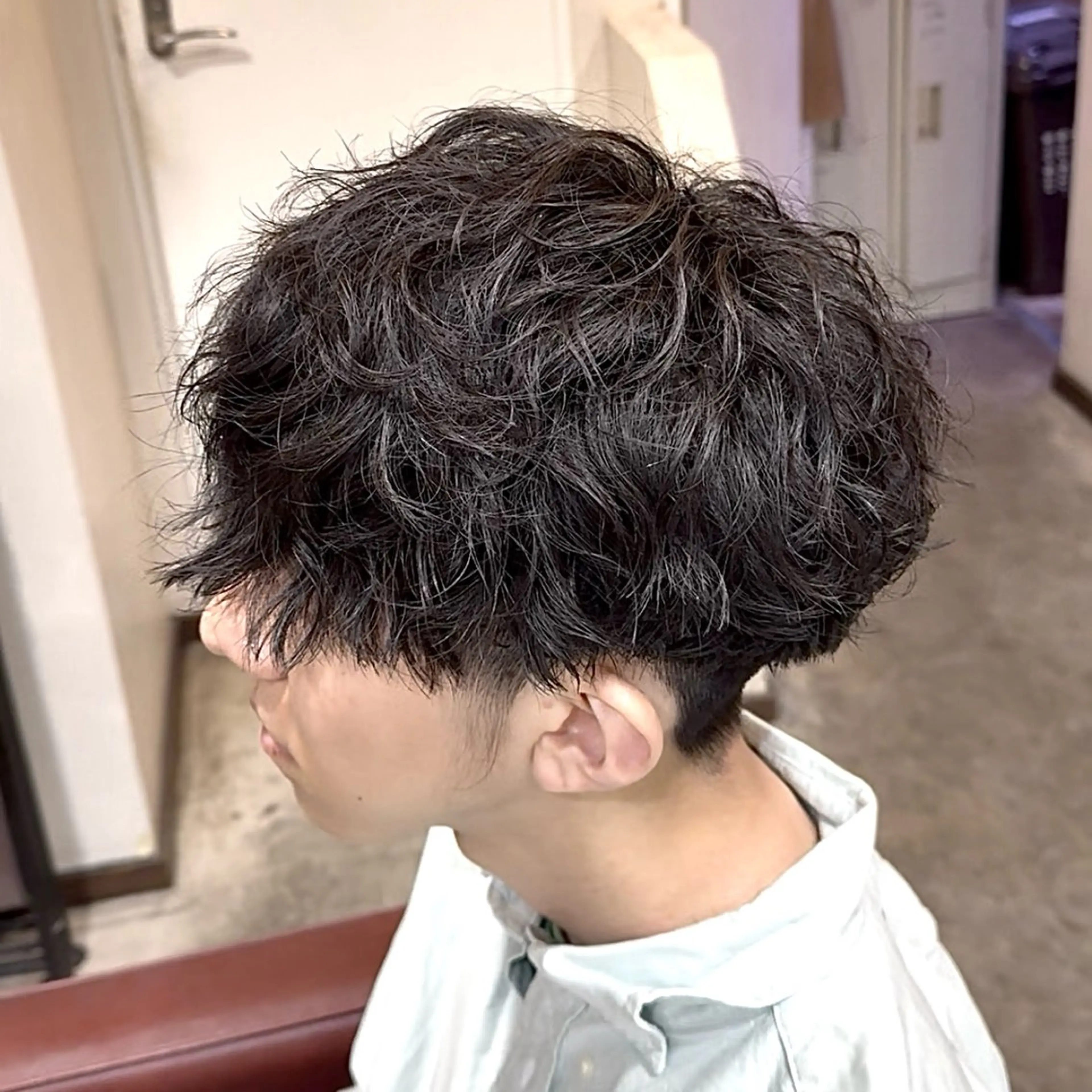 パーマ メンズ カット パーマ 波巻き|シャドウ| サーフカール|RYUのヘアスタイル
