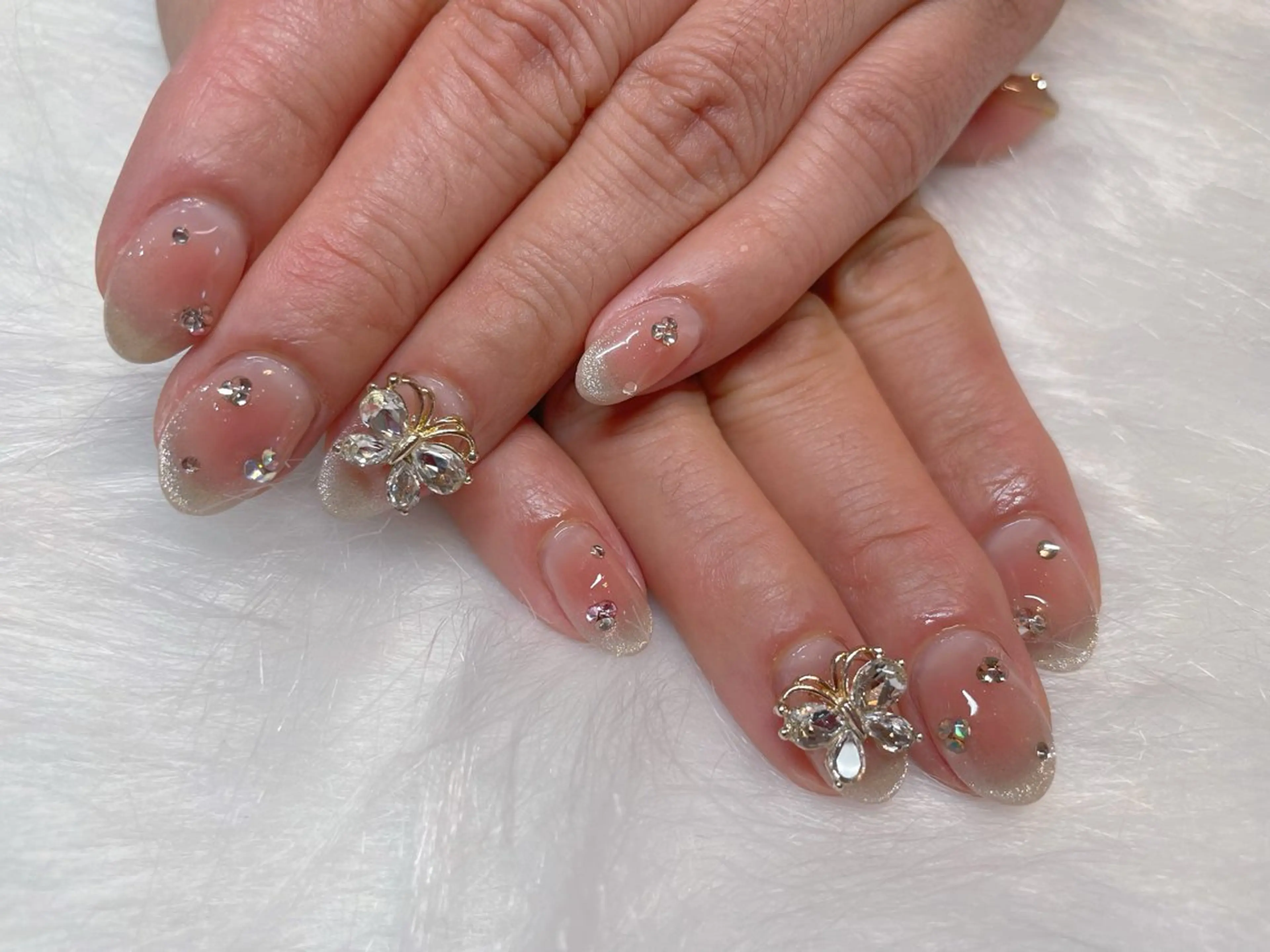 ネイル チークネイル フレンチネイル マグネットネイル マグネットフレンチ エン Nail salonのネイルデザイン