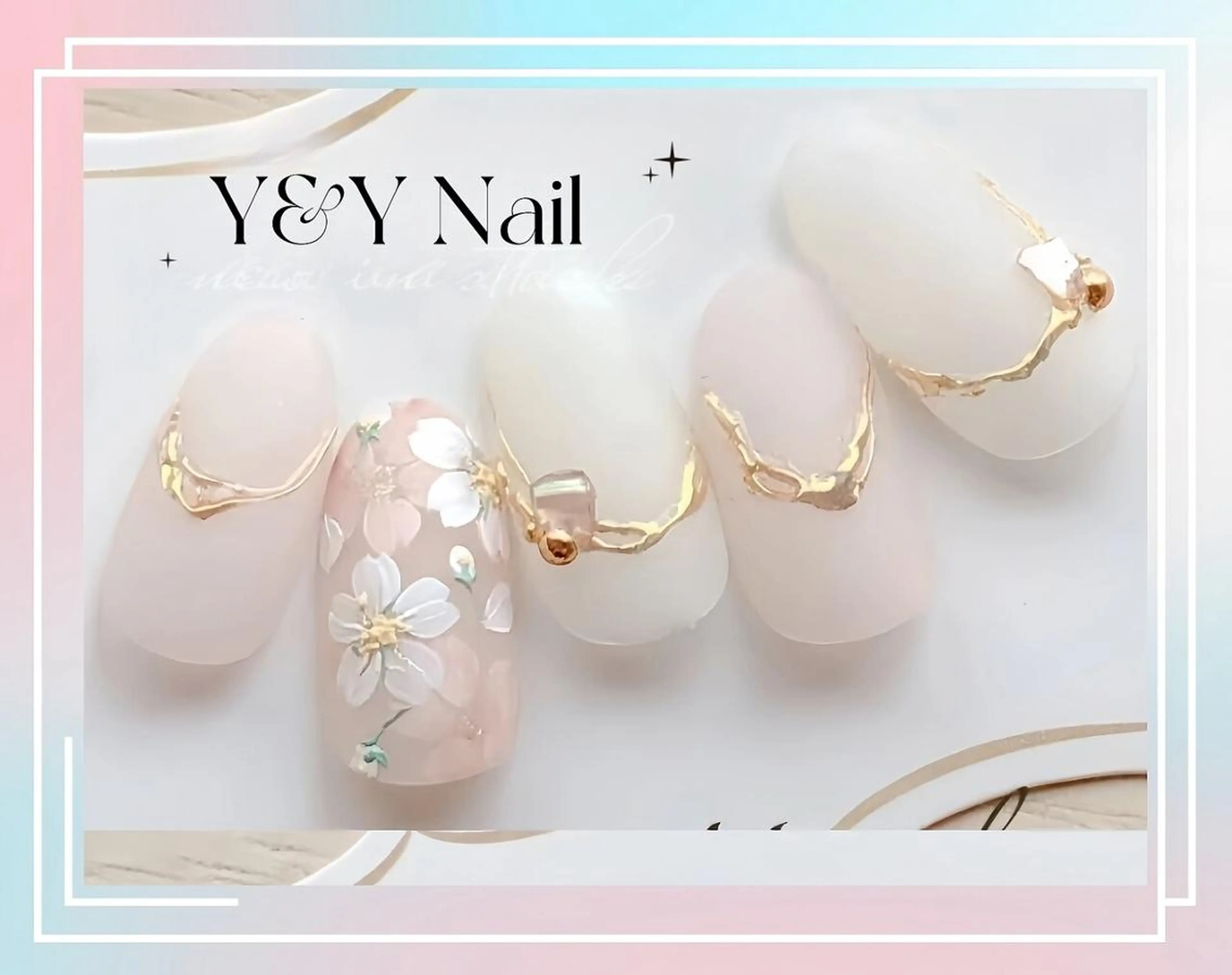 ミディアム ハンドネイル ハンドケア Y&Y Nail Salonのネイルデザイン