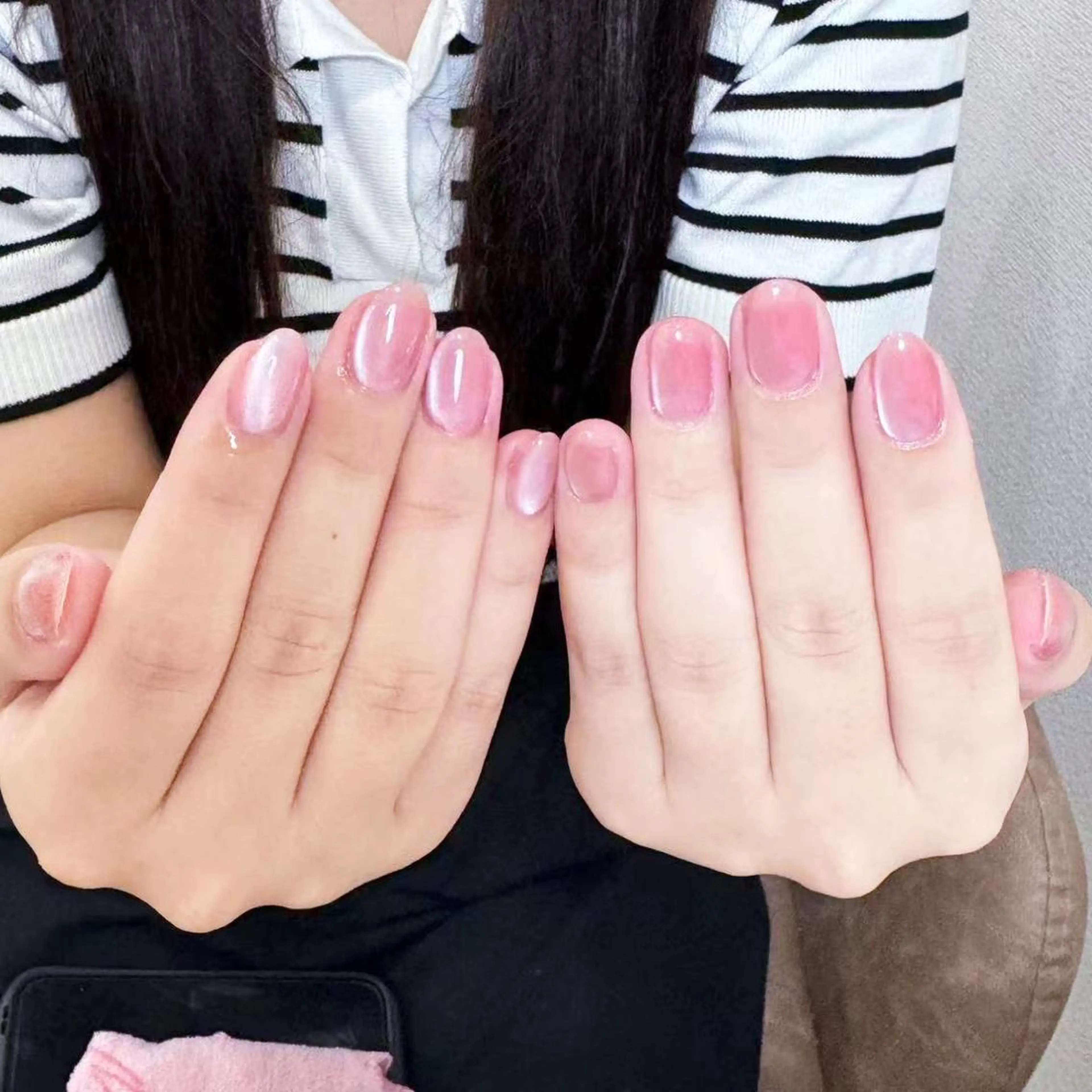 ネイル アートネイル オーロラネイル ガーリー キラキラネイル マグネットネイル ハンドネイル YOYO 💅のネイルデザイン