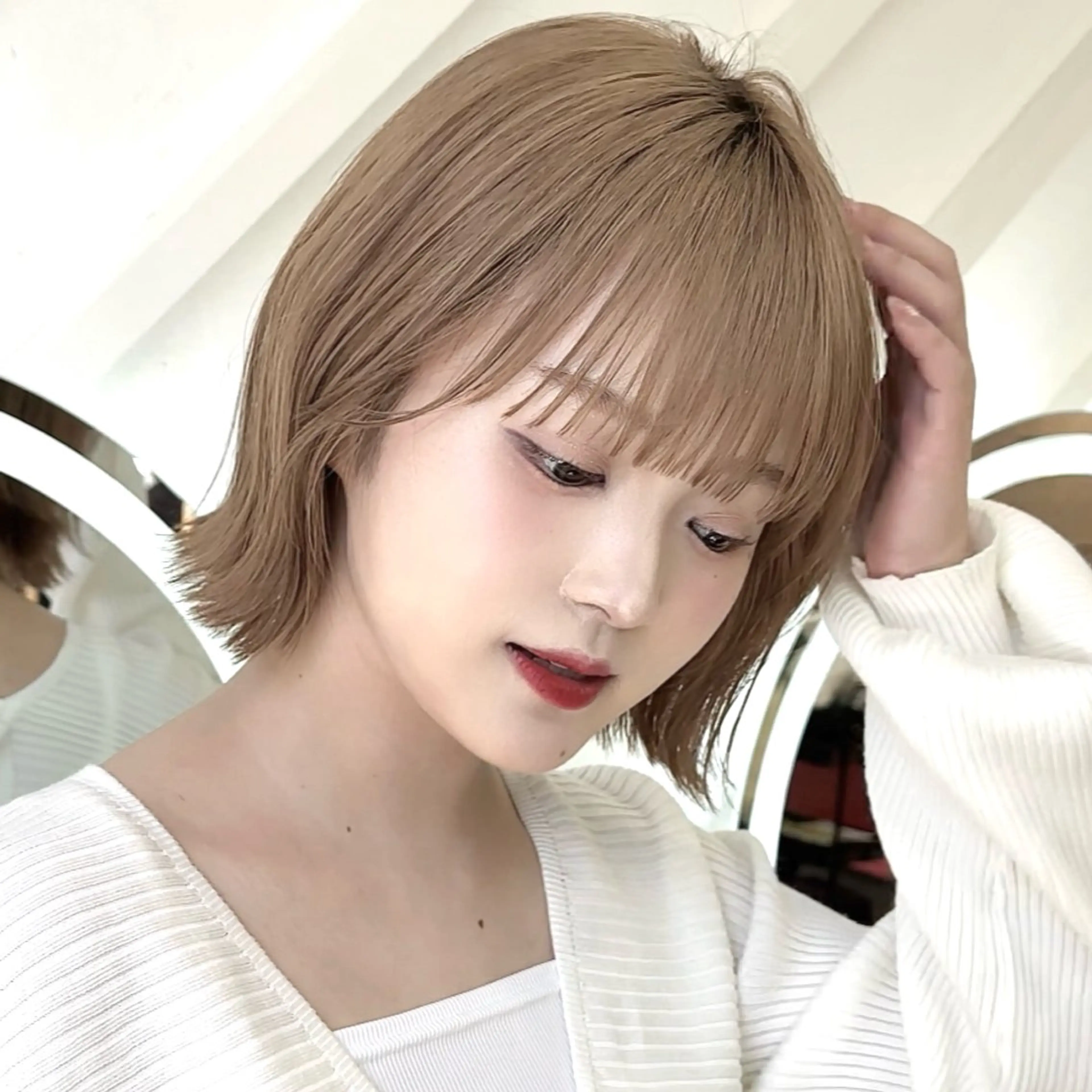 ショート カラー カット ヘアカラー トリートメント 原宿/韓国レイヤー/ ボブ髪質改善/優希のヘアスタイル