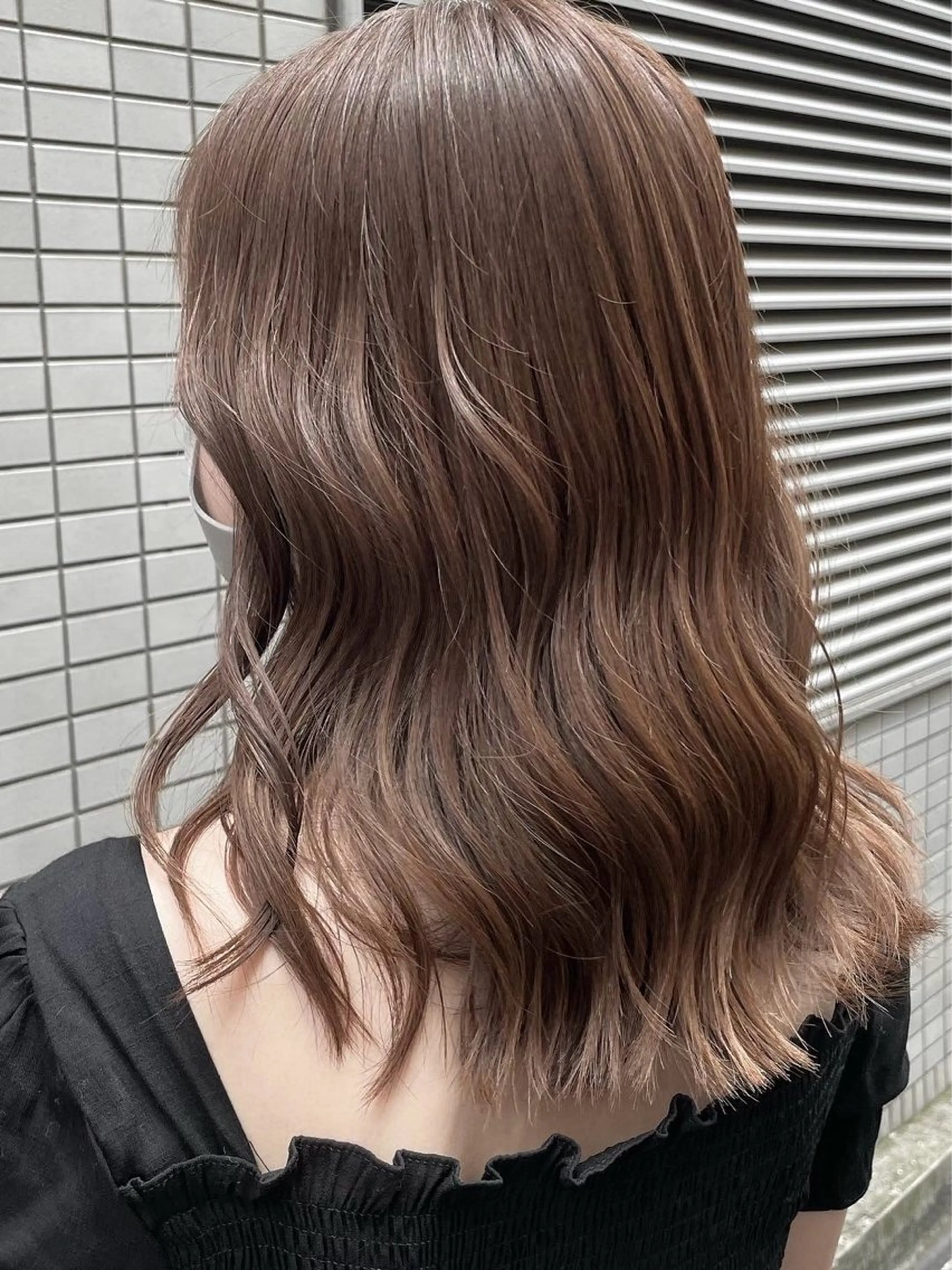 セミロング カラー 💚色落ちまで可愛い 髪質改善カラーゆうまのヘアスタイル