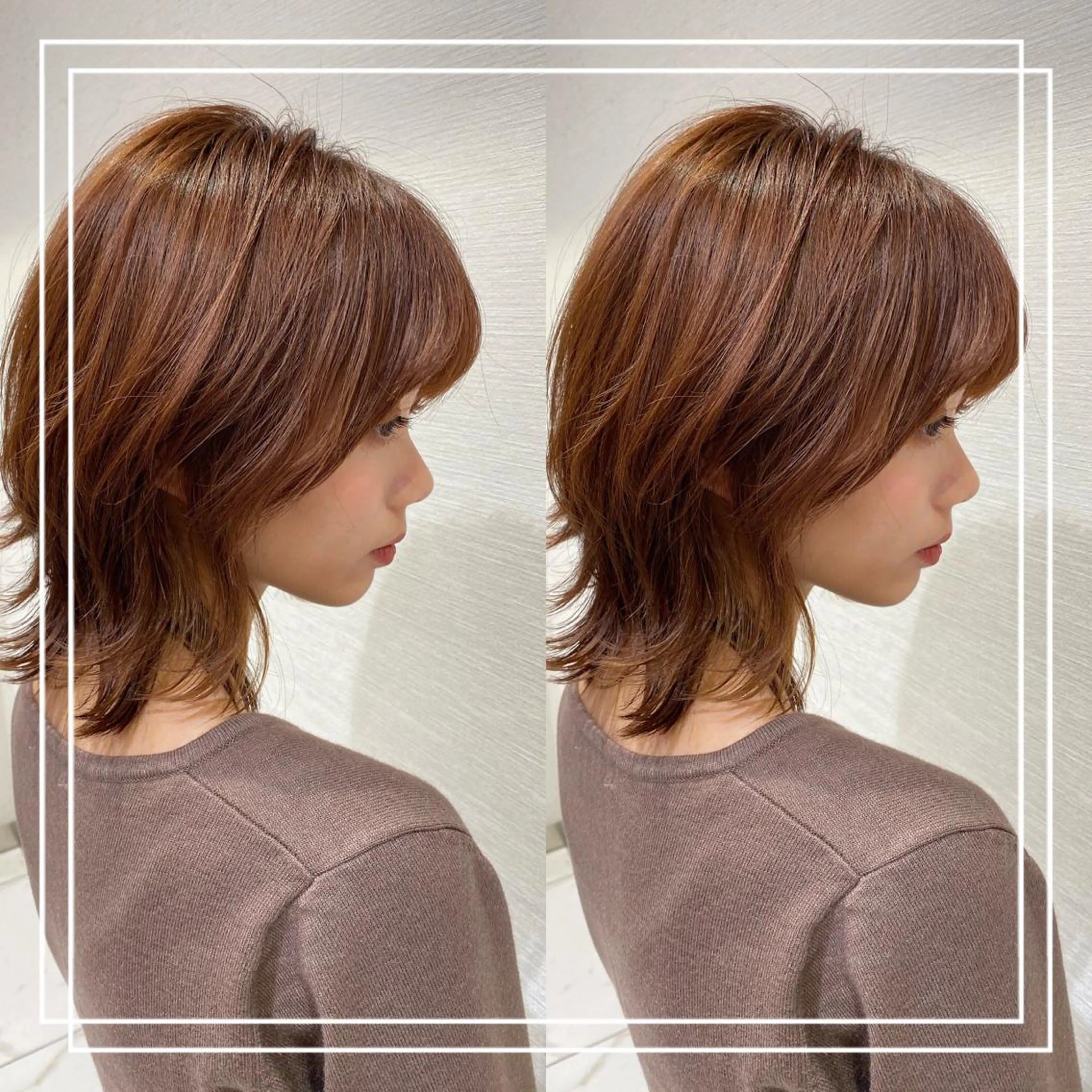 ミディアム ヘアカラー トリートメント 顔周り🇰🇷韓国 レイヤー/いづみ💞のヘアスタイル