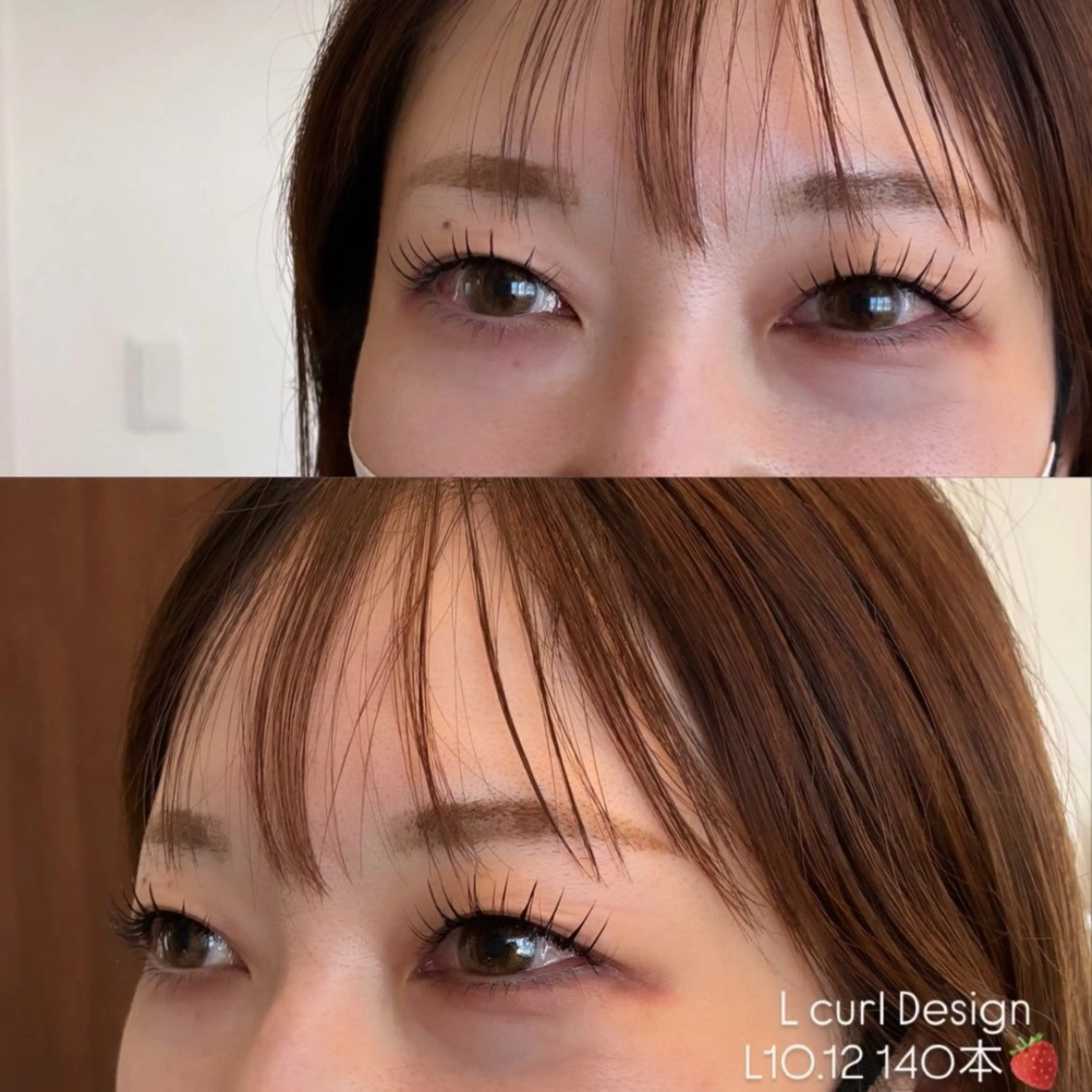 まつげエクステ140本の写真