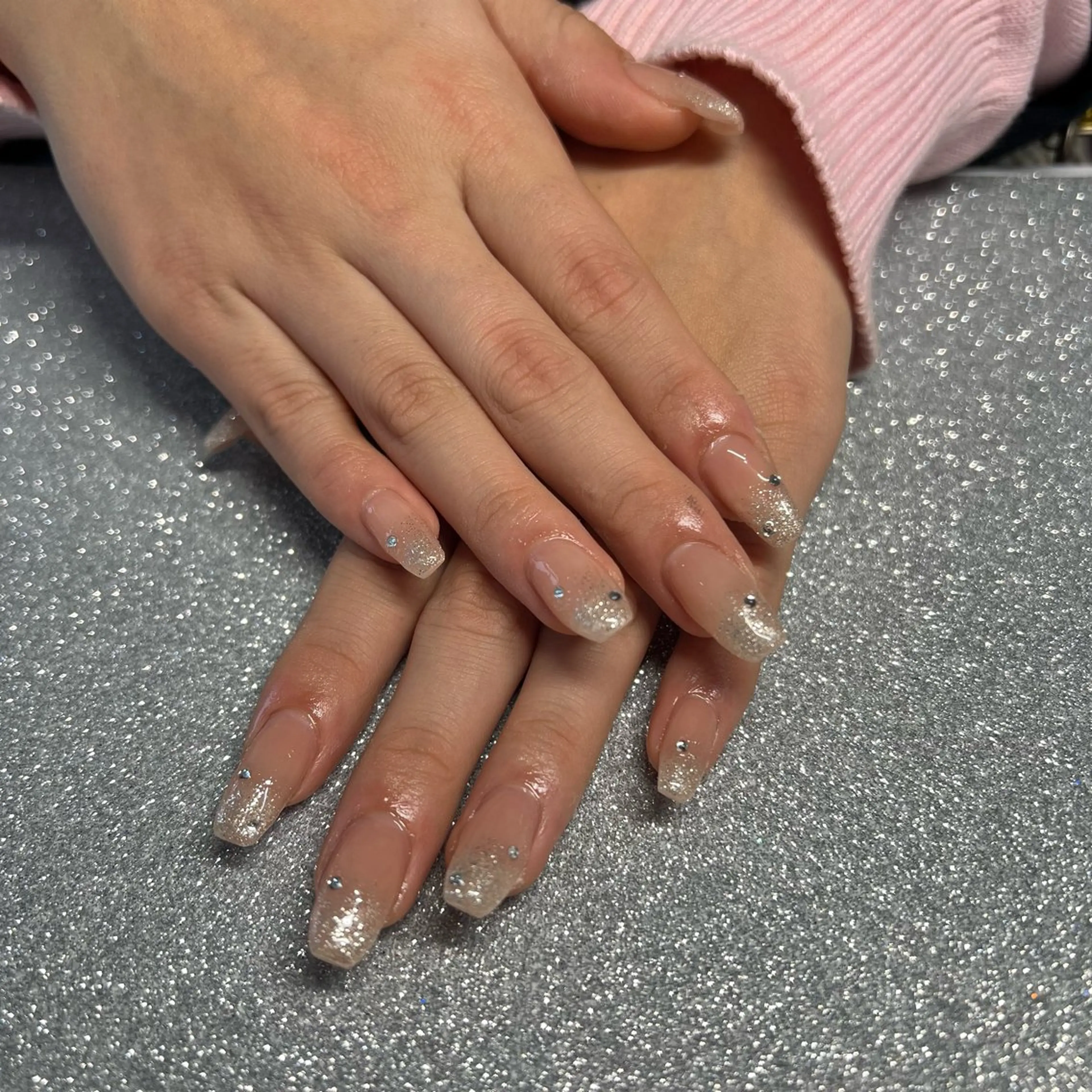 🍦練習モデル🍦長さだし10本&ラメグラのみ【オフあり】の写真