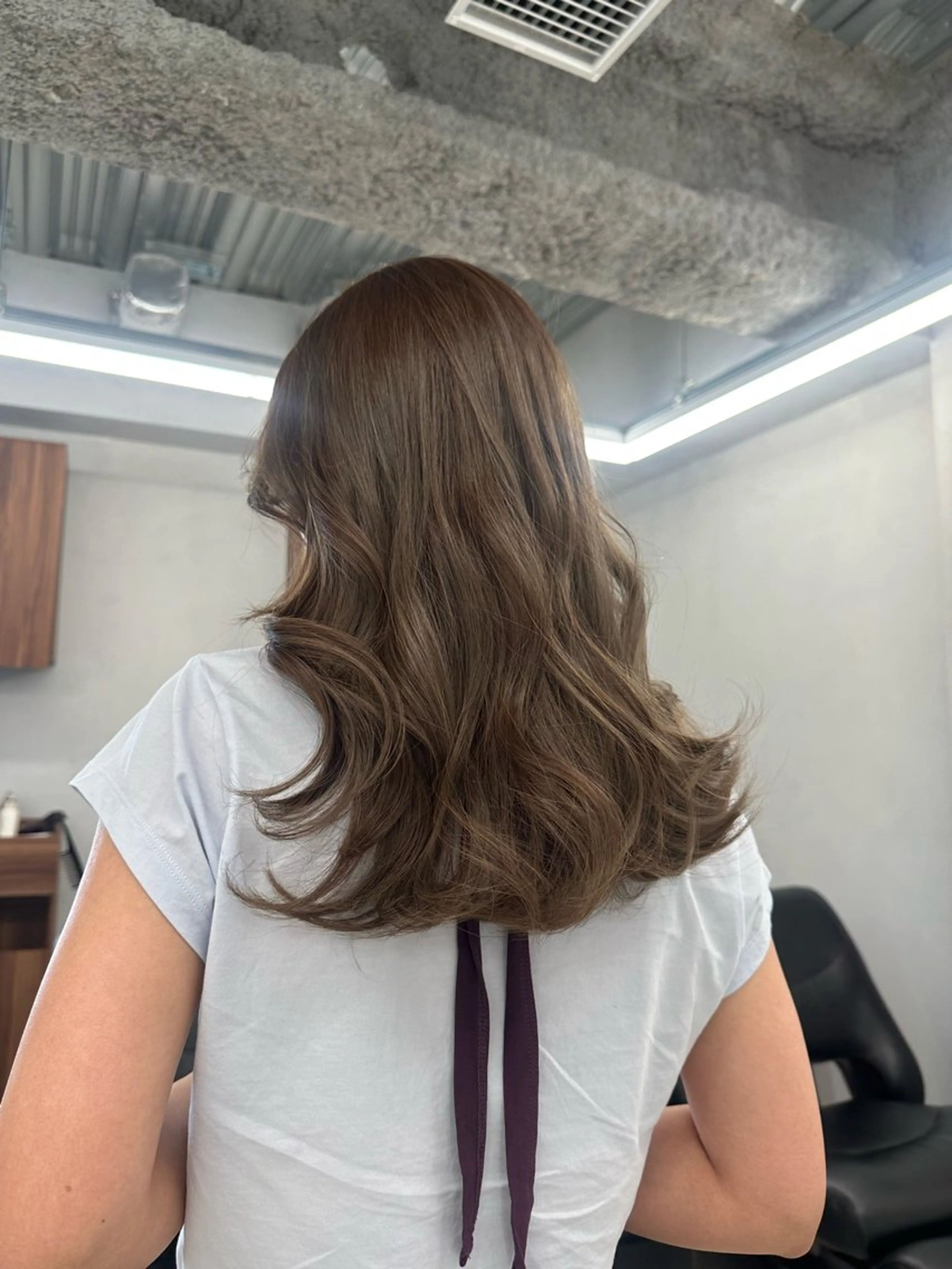 セミロング カラー キッズ カット ヘアカラー トリートメント オトナヘア🌿 harukaのヘアスタイル