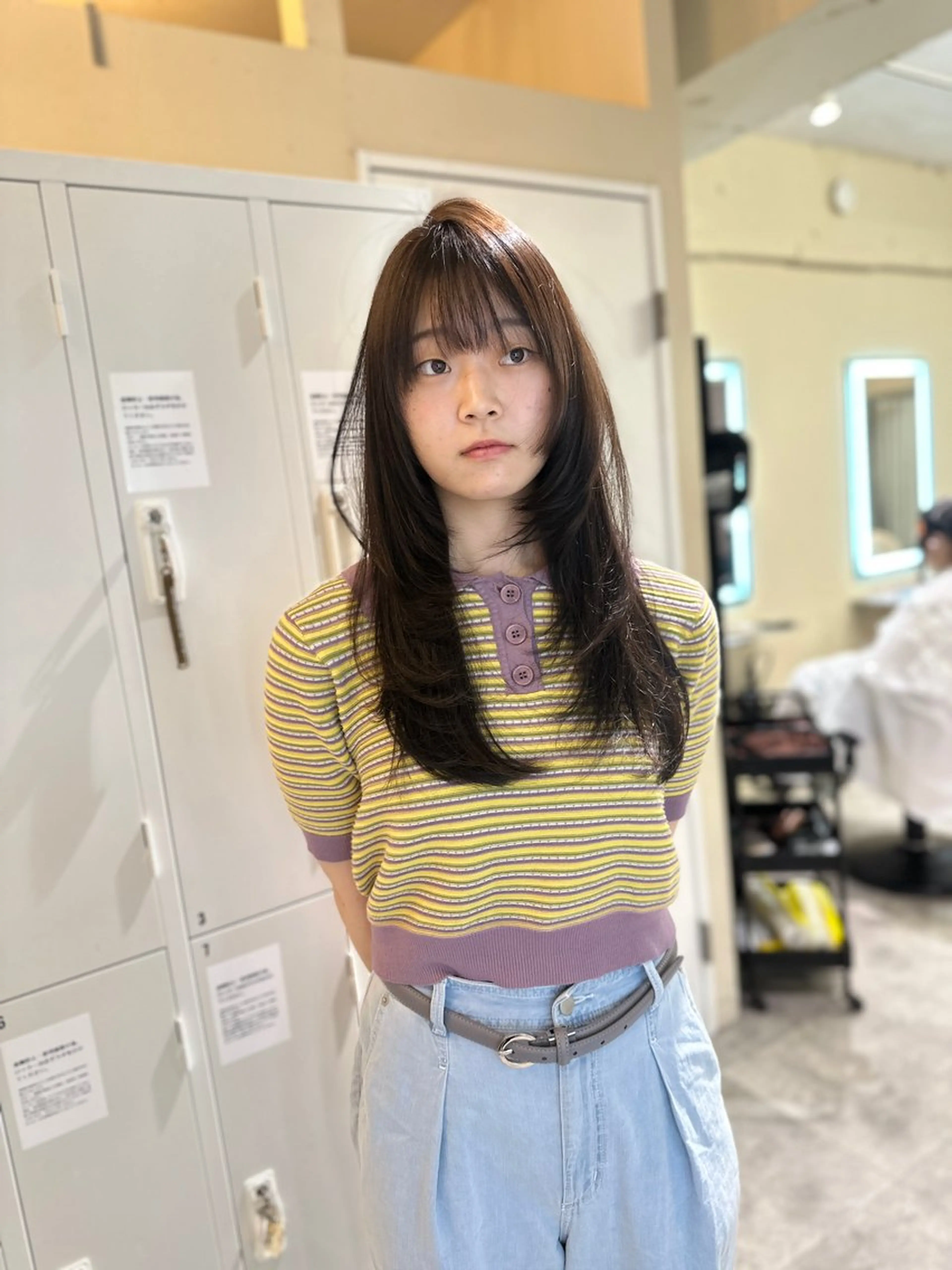 ロング カラー カット ヘアカラー トリートメント 色気レイヤーカット 大和健生のヘアスタイル