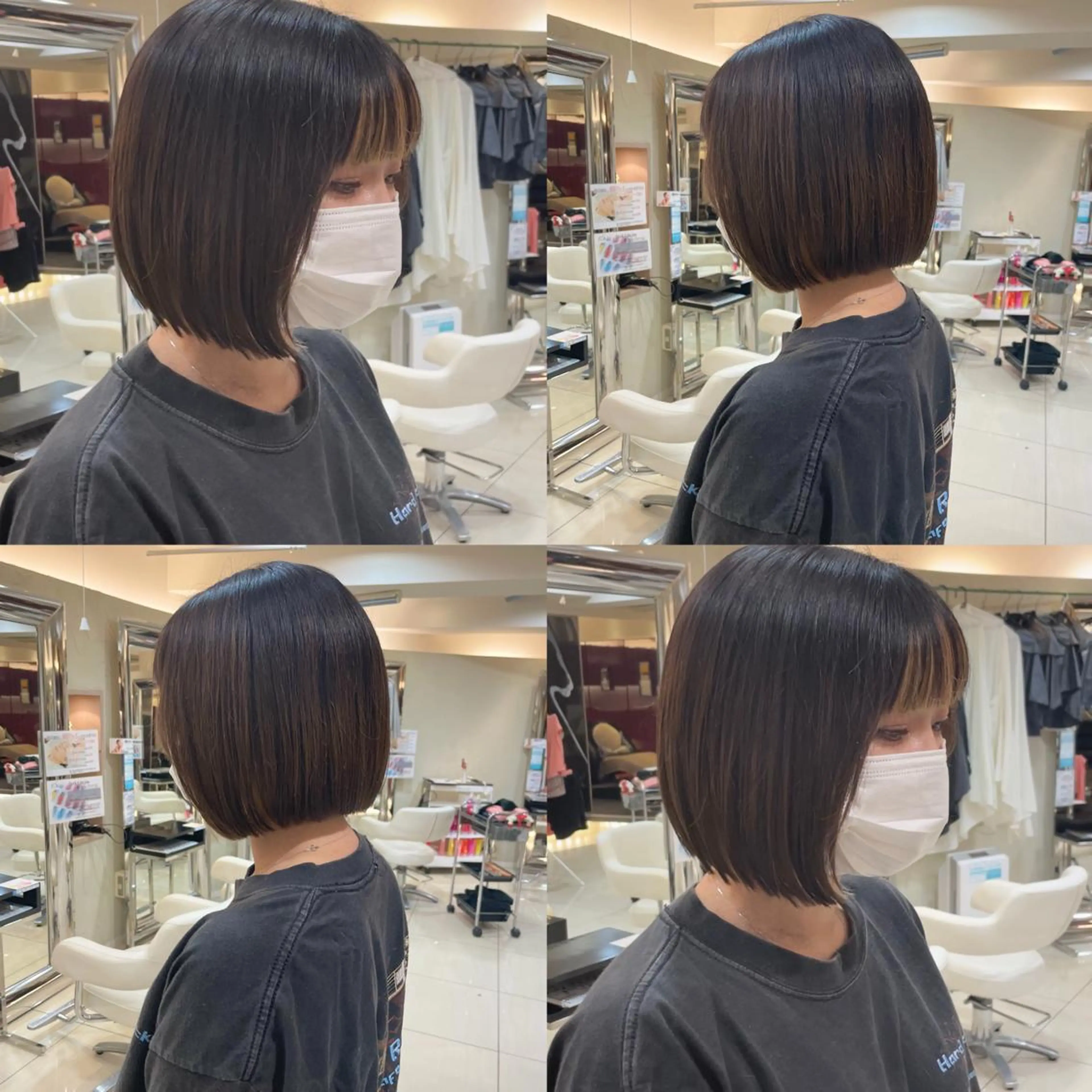 ミディアム カラー ヘアアレンジ ボブ HARUKI MINATO Japan SENDAI所属・🌈【透明感・韓国 ヘア】がっきー🌈のヘアスタイル