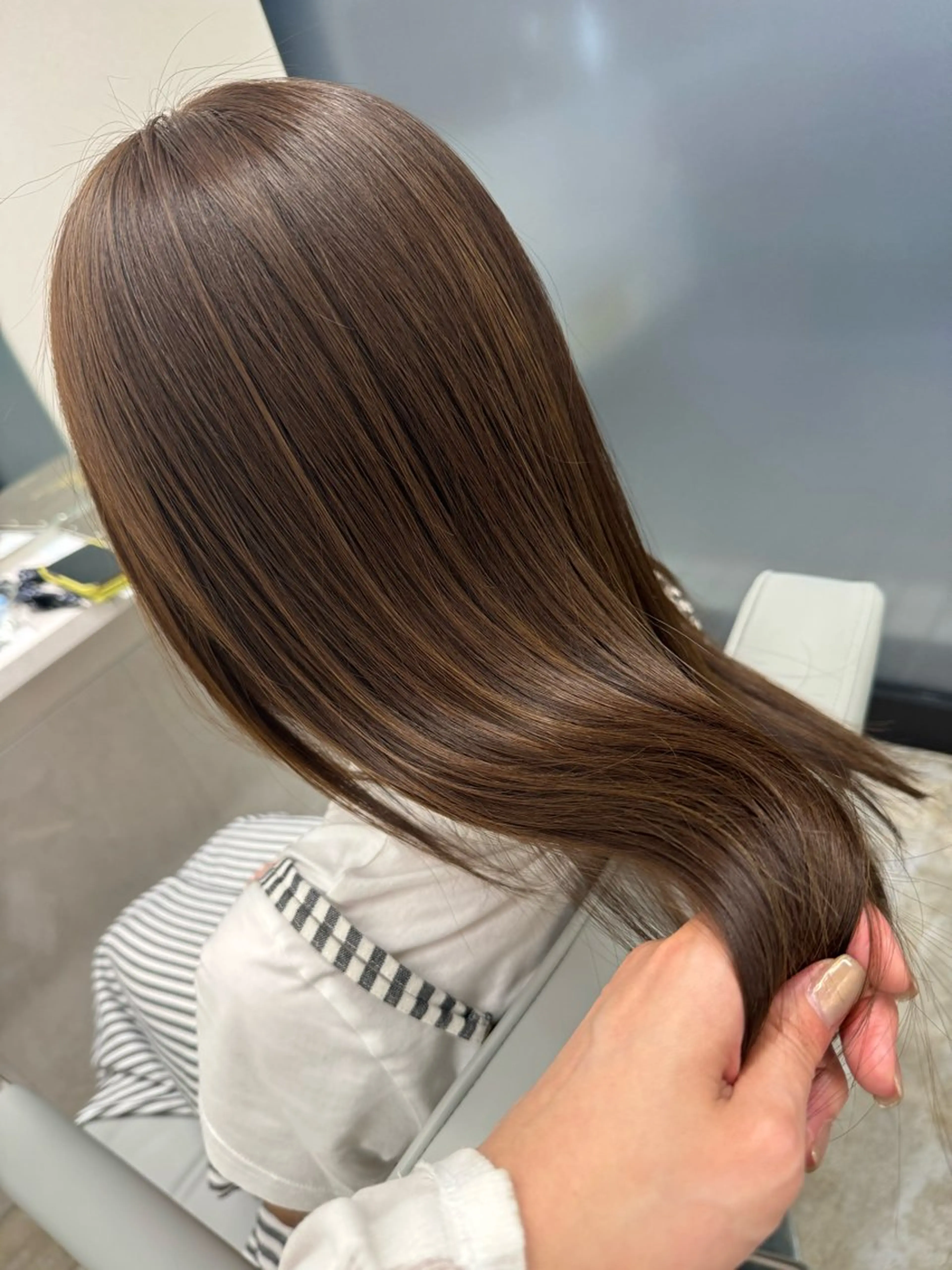 ロング 髪質改善 トリートメント カット ヘアカラー トリートメント ena 縮毛矯正×髪質改善のヘアスタイル