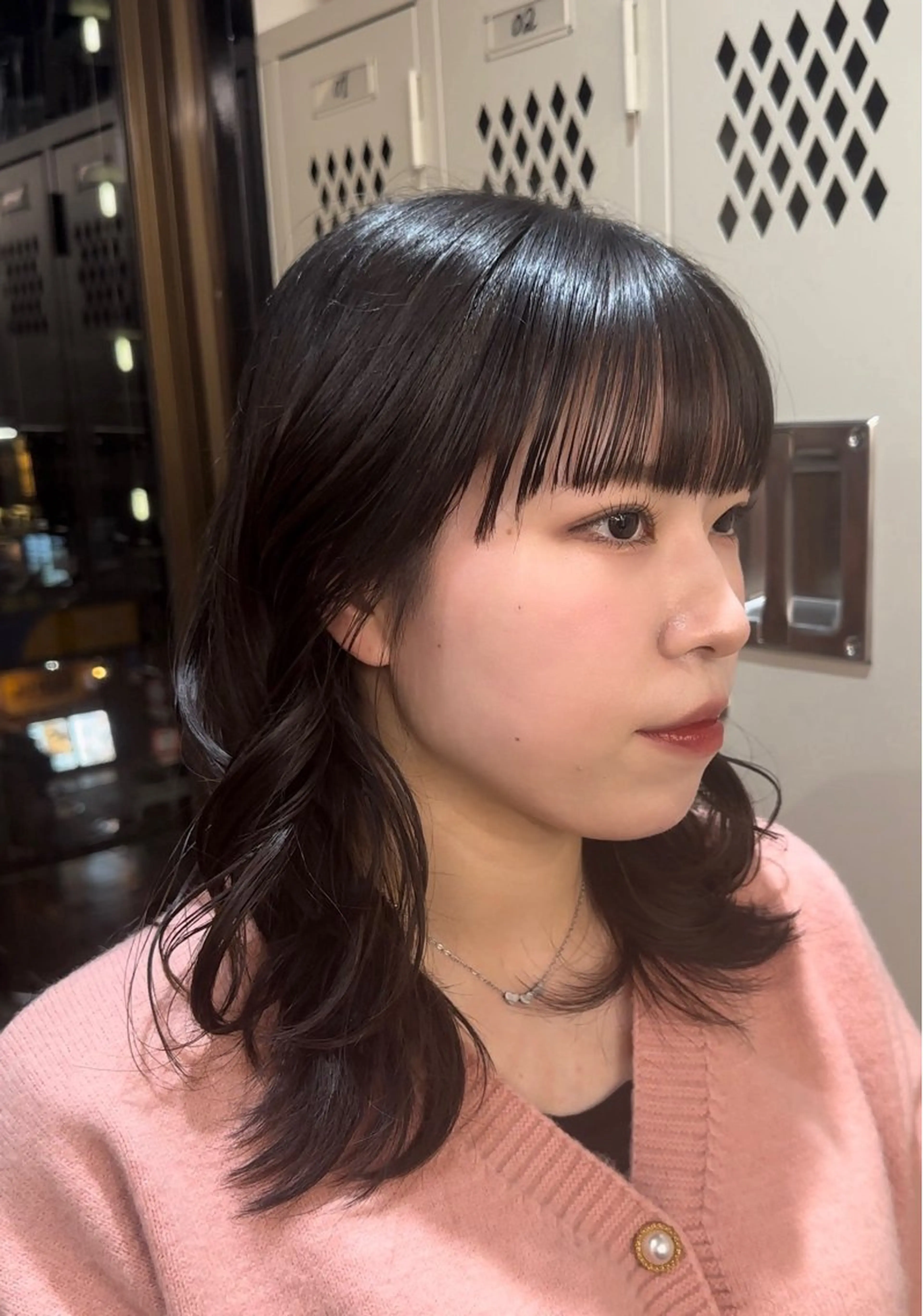 ミディアム ミディアムパーマ 髪質改善 レイヤーカット 縮毛矯正 トリートメント カット トリートメント 髪質改善/レイヤー/ 艶髪🎀ayaneのヘアスタイル