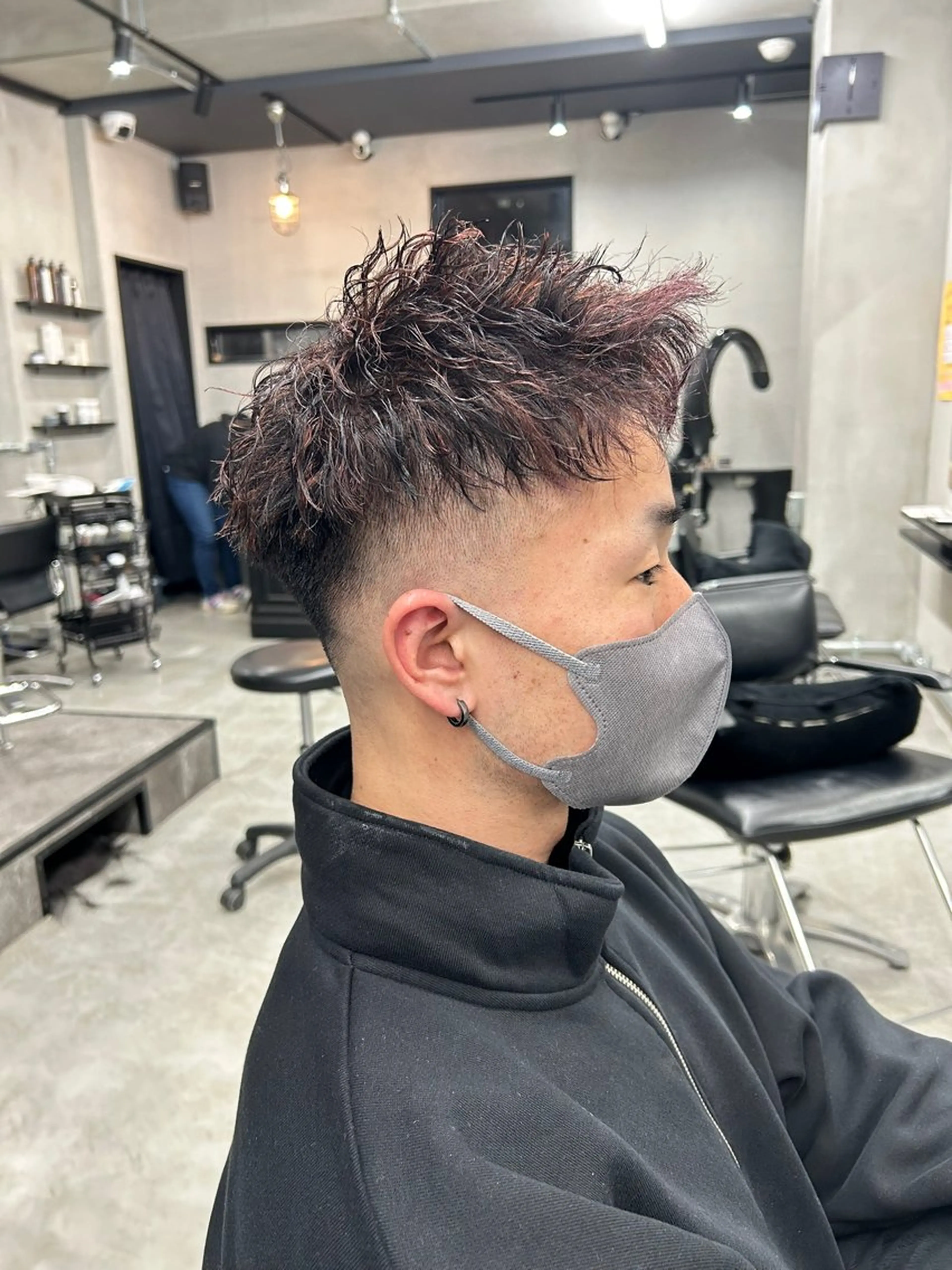 ショート カラー パーマ メンズ カット パーマ 大和田 玲円/メンズ専門のヘアスタイル