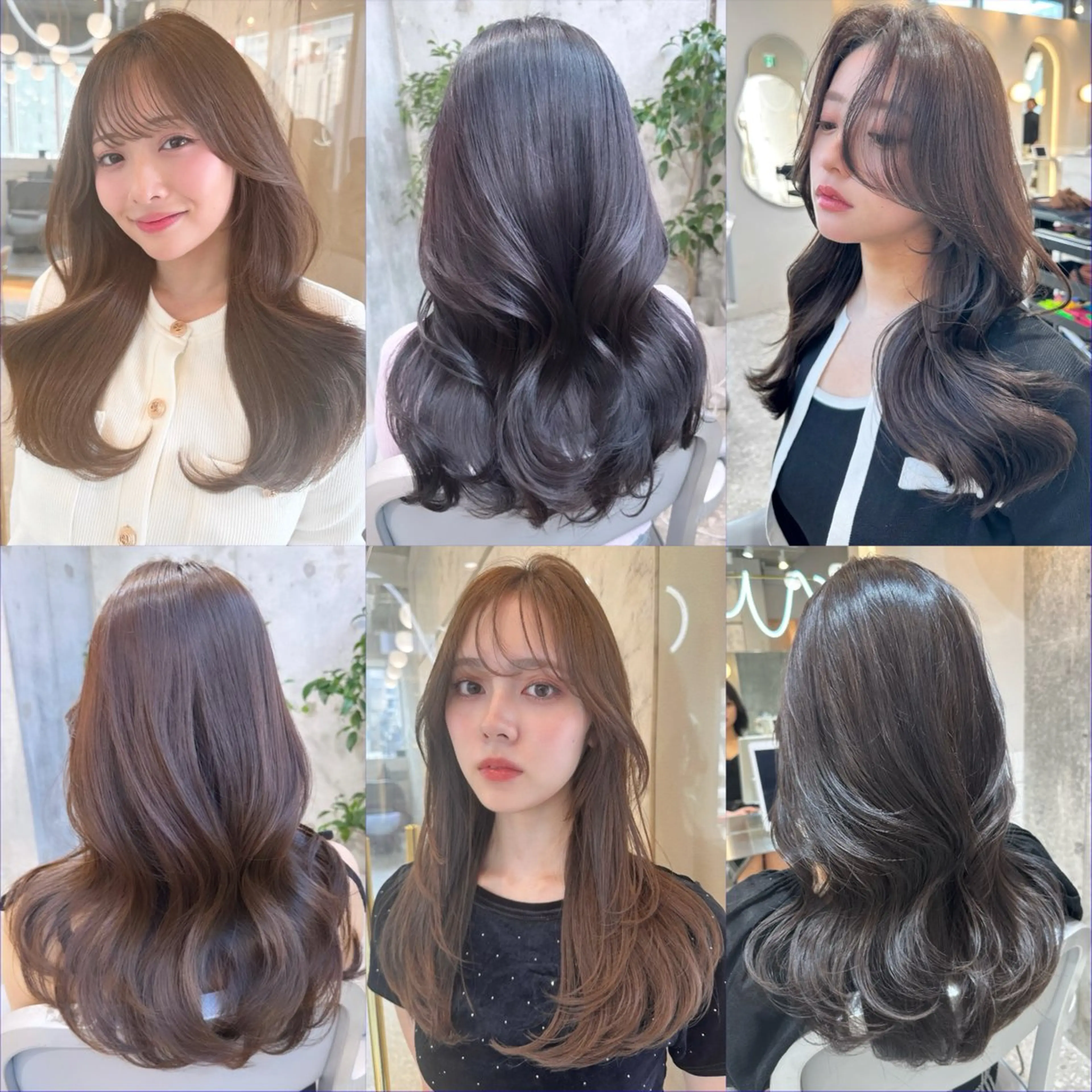 セミロング カラー ベージュカラー ブリーチ ケアカラー グレージュ ブリーチなしカラー カット ヘアカラー トリートメント ヘッドスパ ヘアセット 韓国レイヤー/透明感 カラー/髪質改善角所のヘアスタイル