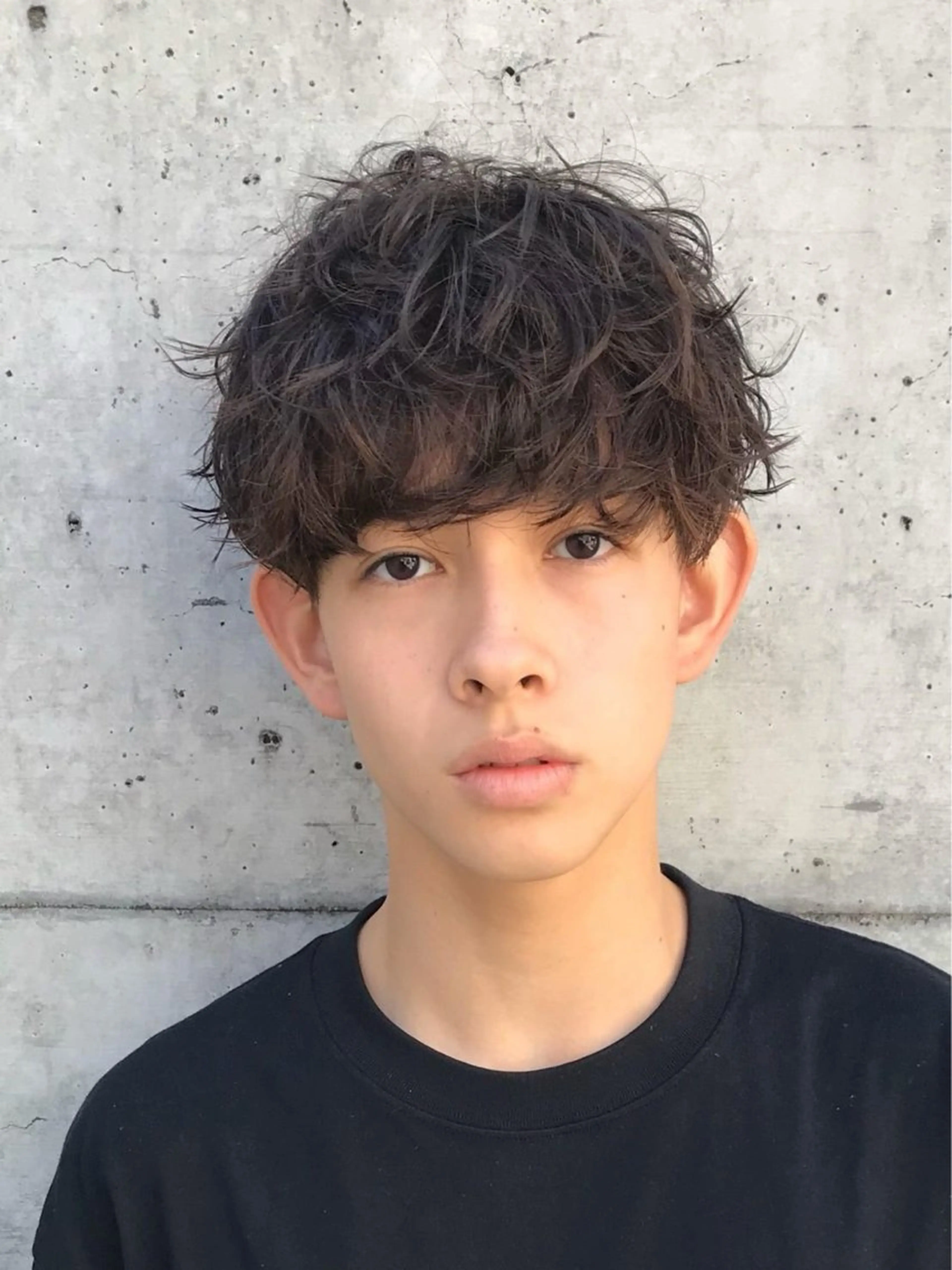 ショート パーマ メンズ カット パーマ 江﨑 翔のヘアスタイル