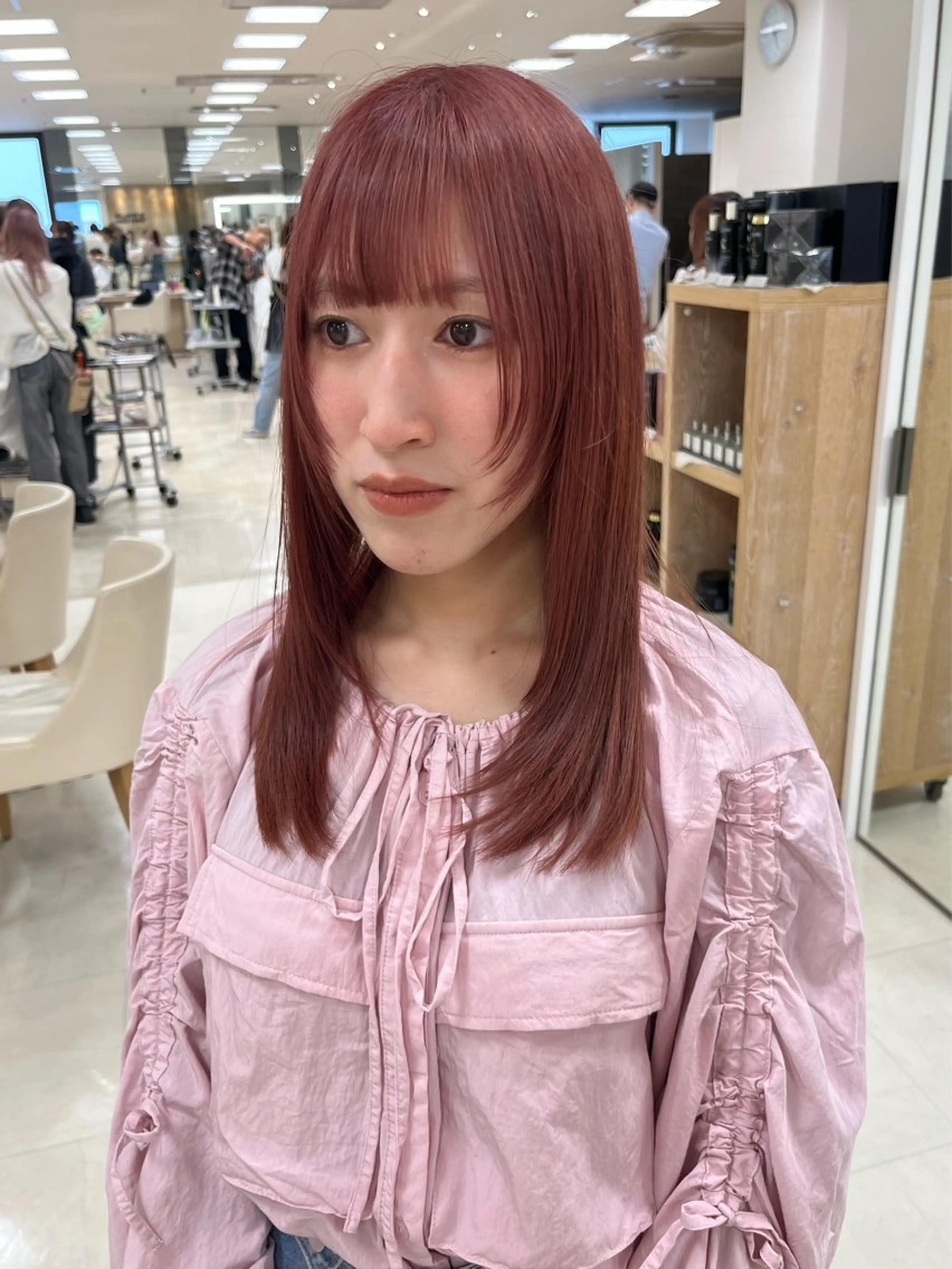 セミロング カラー カット ヘアカラー トリートメント m i k u🕊️ 韓国レイヤー/暖色のヘアスタイル