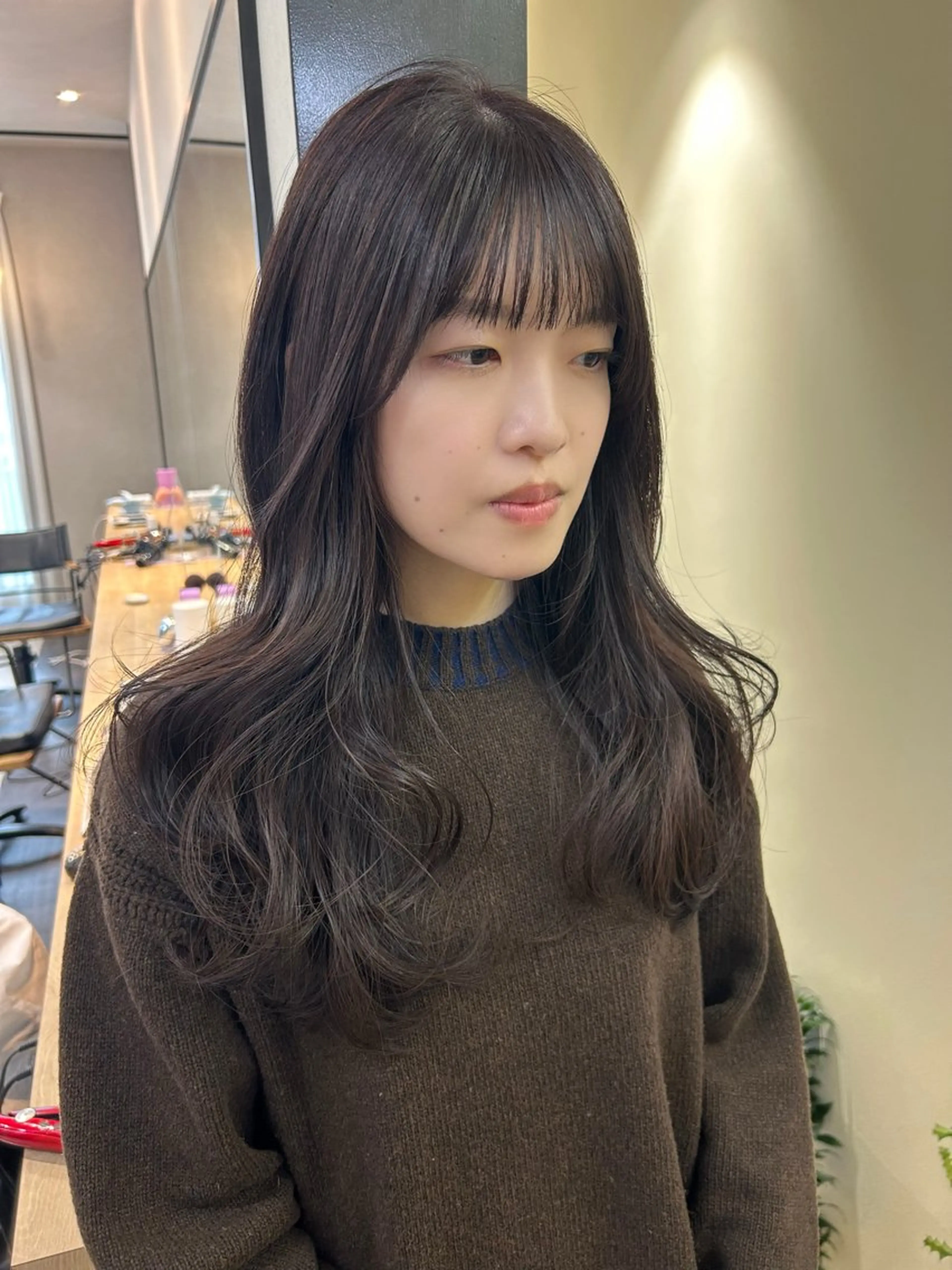 ロング カラー 透明感カラー グレージュ ラベンダーカラー ラベンダーグレージュ ラベンダーグレー カット ヘアカラー トリートメント hub hair レイヤー/透明感のヘアスタイル