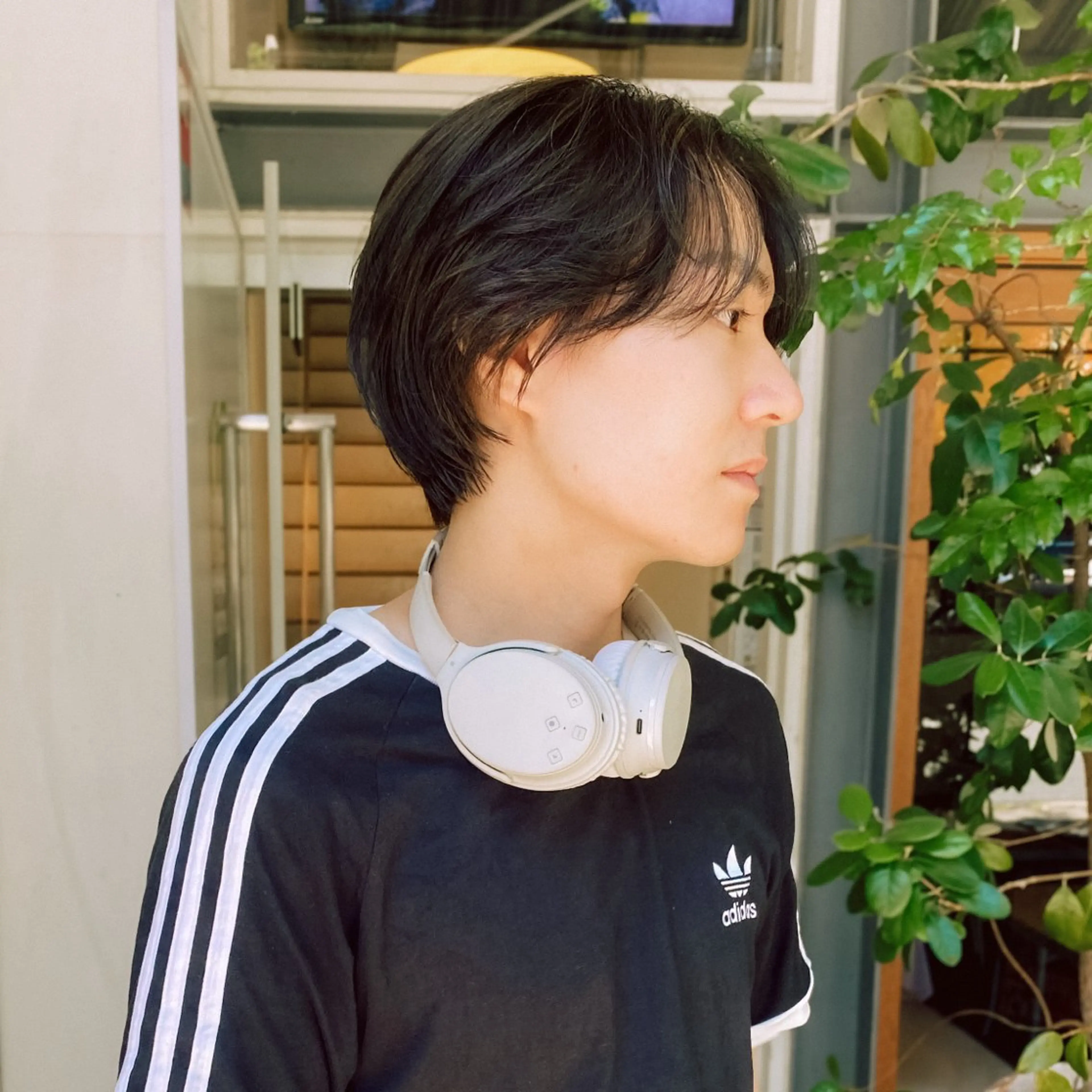 ミディアム メンズ センターパート ボブ 栄/矢場町 三井太朗のヘアスタイル