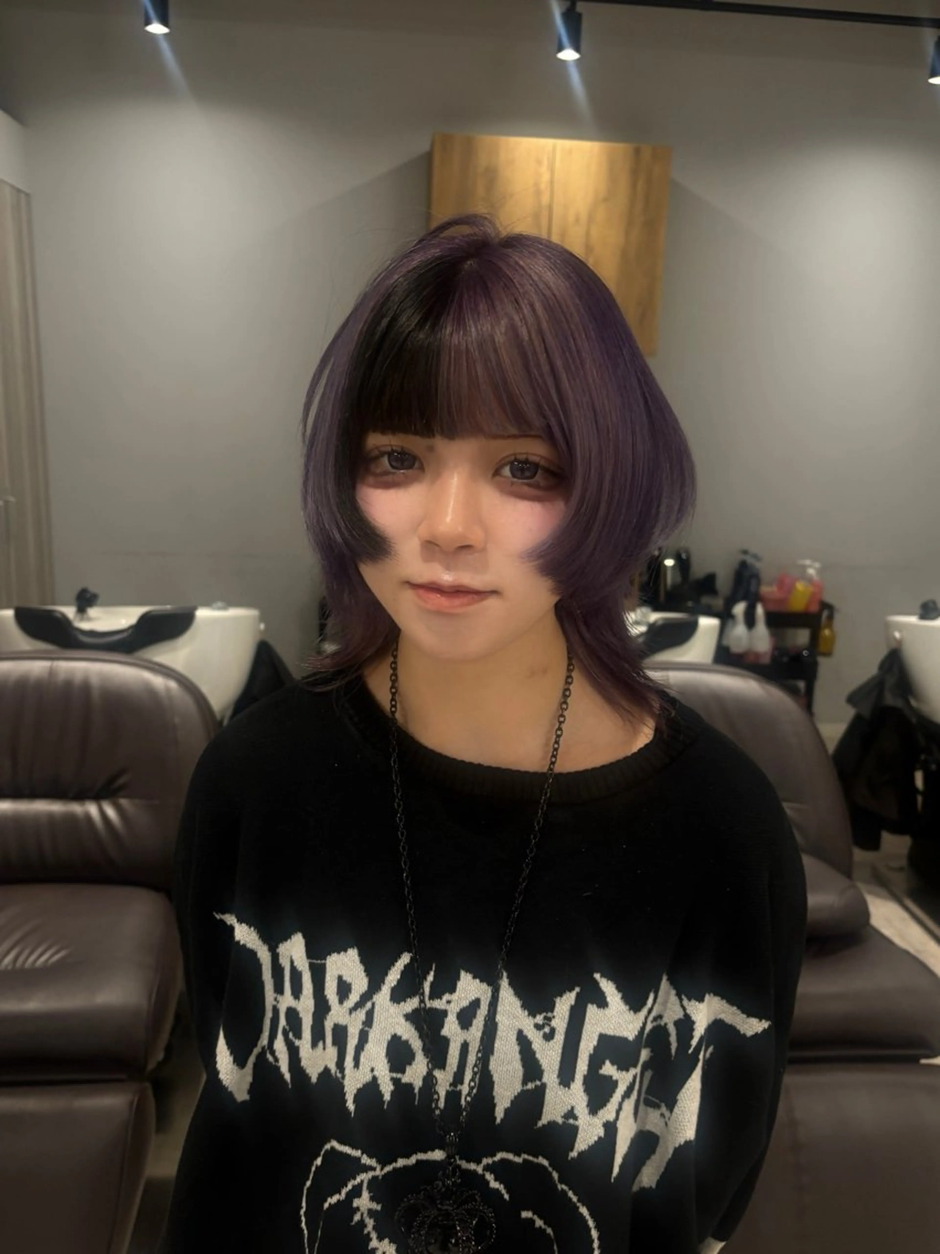 カラー ヘアカラー トリートメント りお/艶カラ ー/レイヤーカットのヘアスタイル