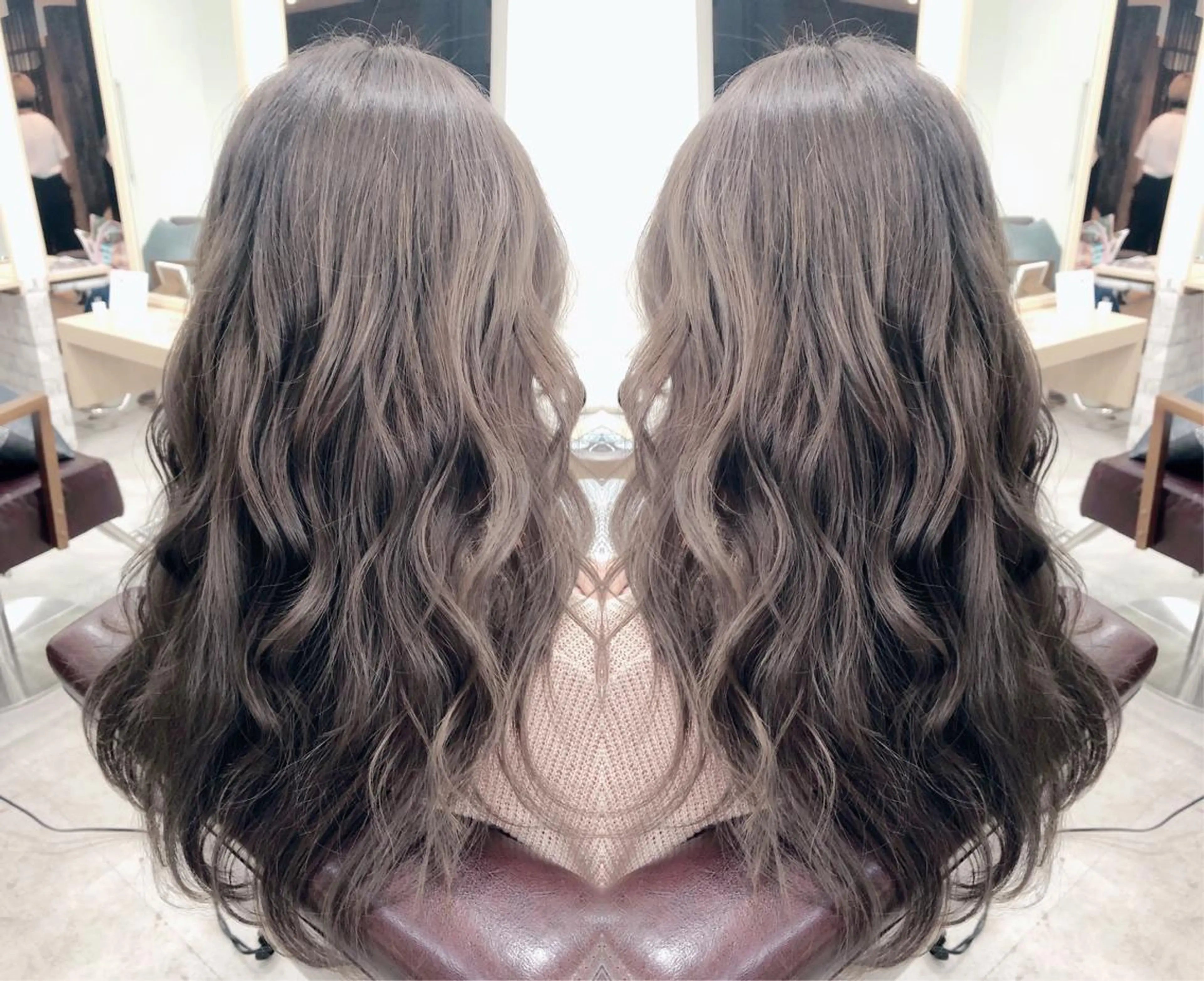 セミロング カラー ベージュカラー フォギーベージュ カット ヘアカラー トリートメント エイミーフセ所属・【eimee】 店長✂️TAKUMAのヘアスタイル