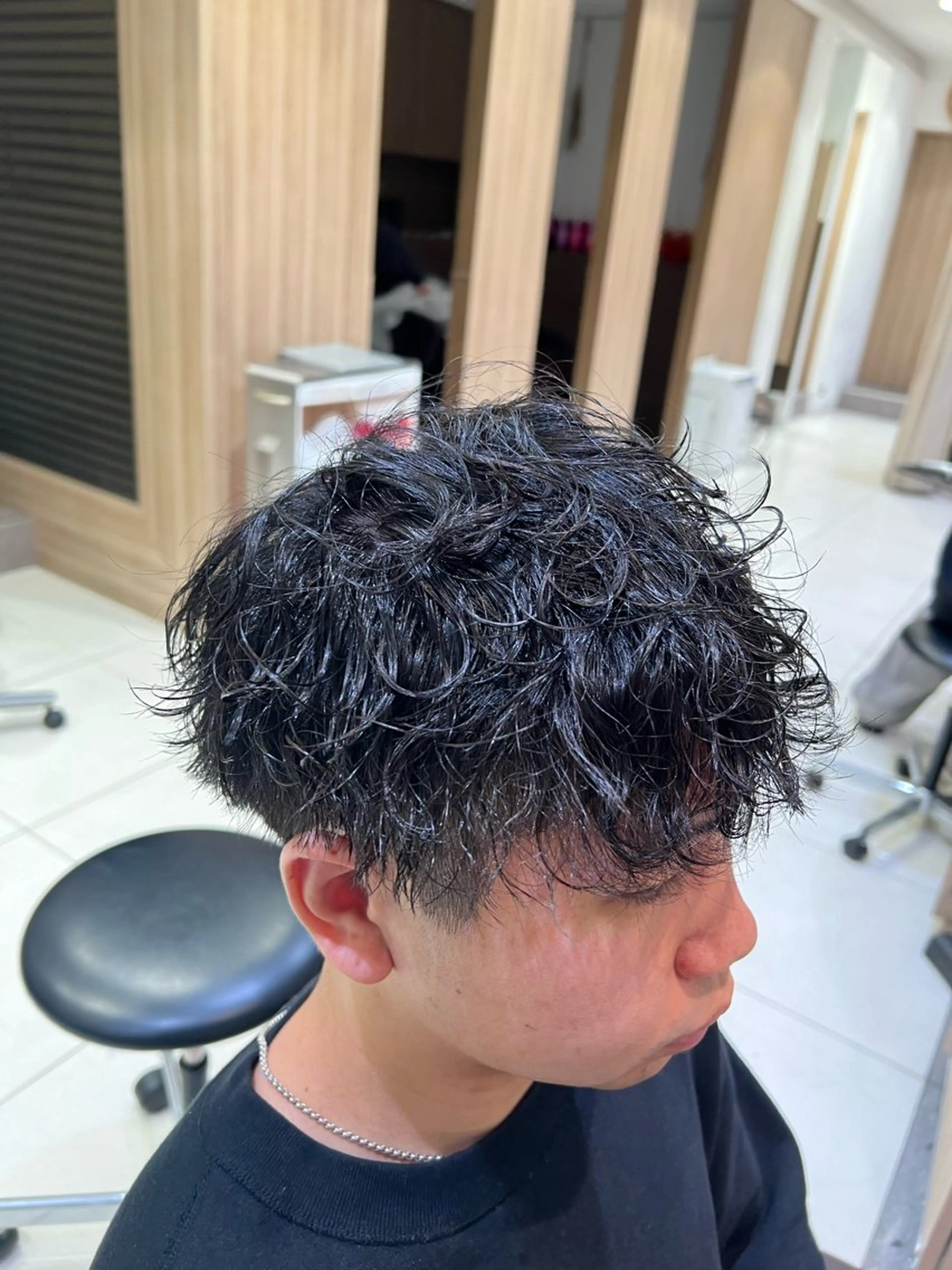 ショート パーマ メンズ カット 曲がる縮毛矯正・パー マ💈副店長田中💈のヘアスタイル