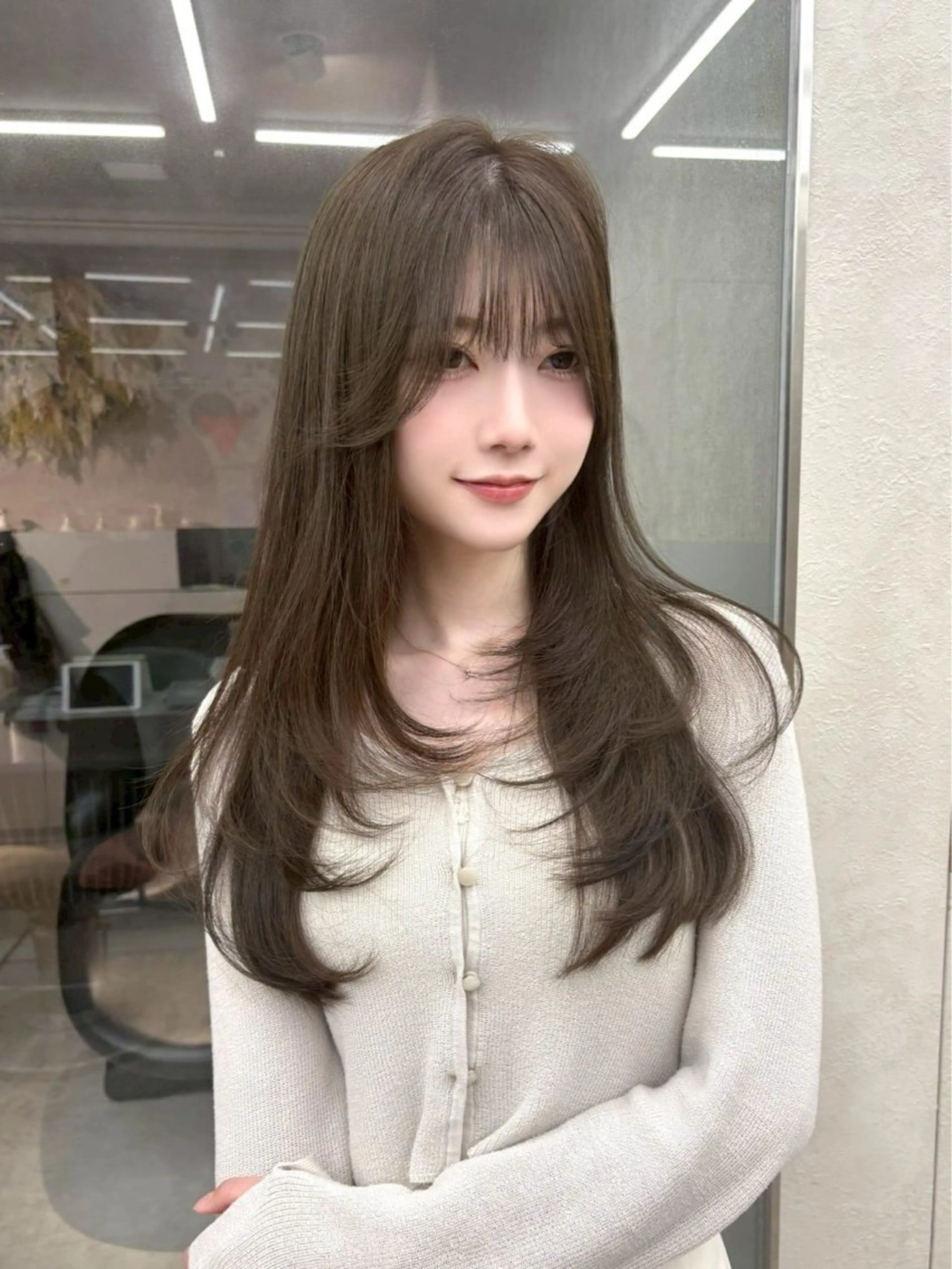 ロング カラー カット ヘアカラー トリートメント Lond mare レイヤーカット/韓国のヘアスタイル