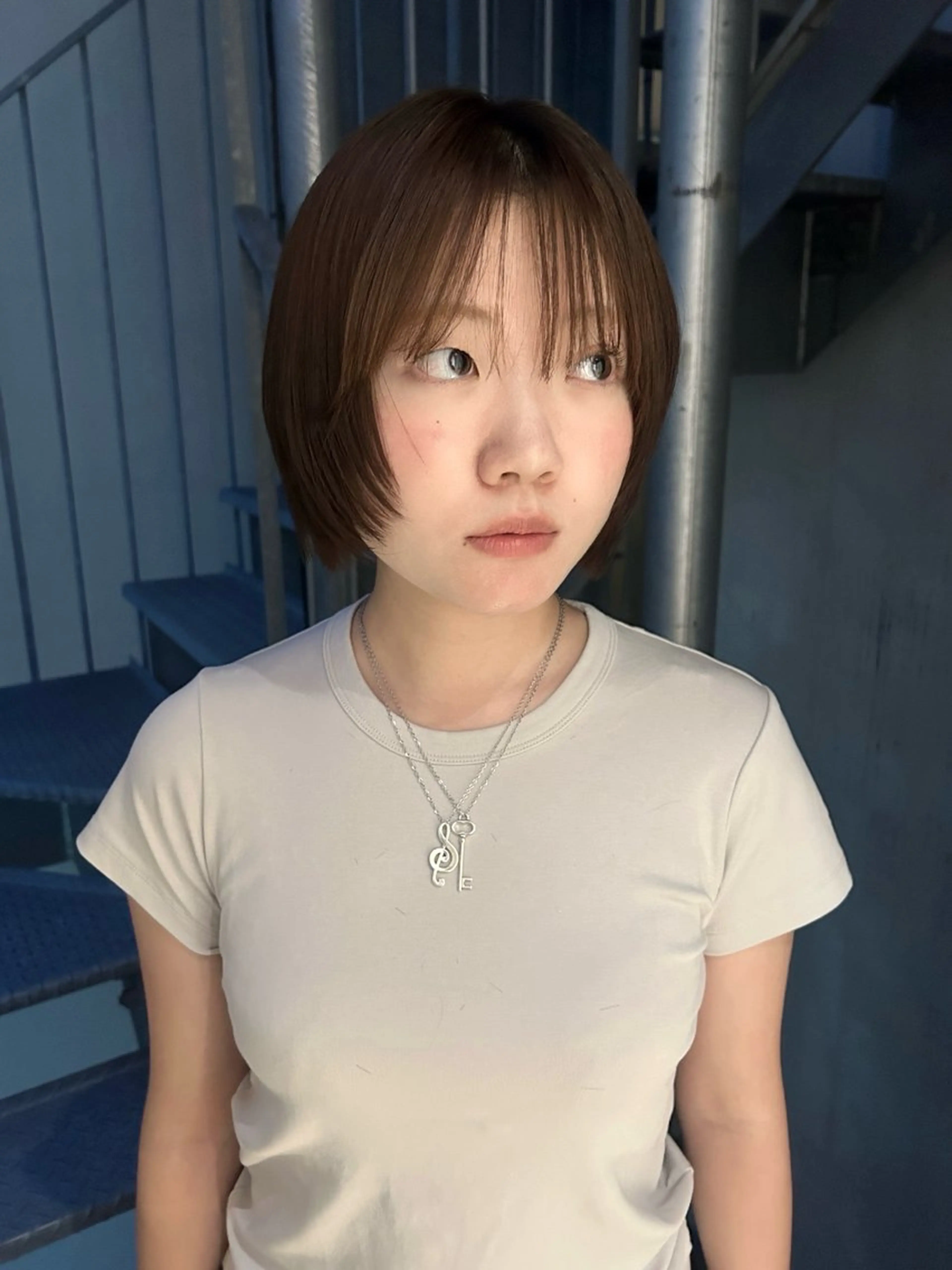 ショート ショートボブ ボブ 顔周りカット ショートヘア 縮毛矯正 髙林 優衣のヘアスタイル