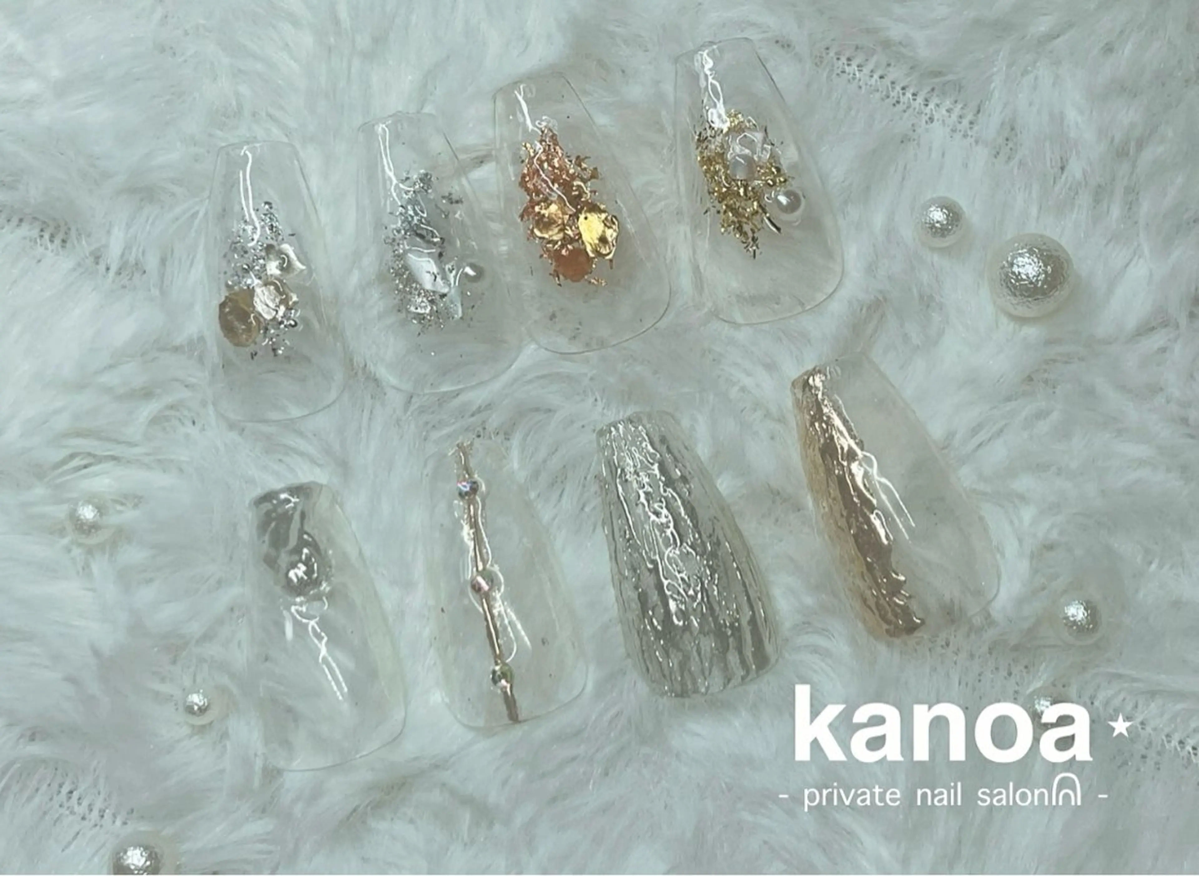 ネイル ミラーネイル ニュアンスネイル kanoa nailのネイルデザイン