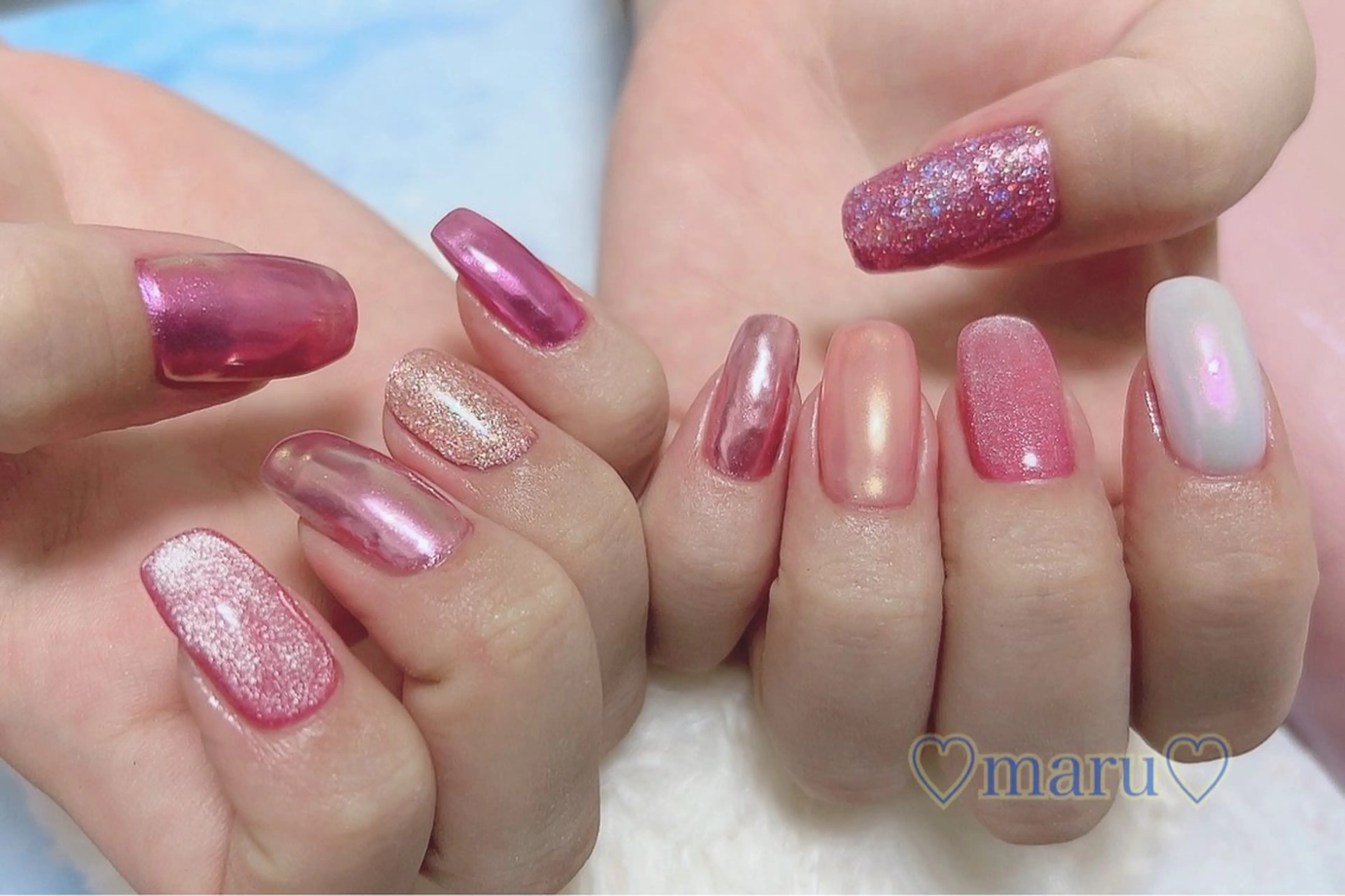 ネイル ハンドネイル フットネイル まるみ♡8/25- 31お休み🙇‍♀️のネイルデザイン