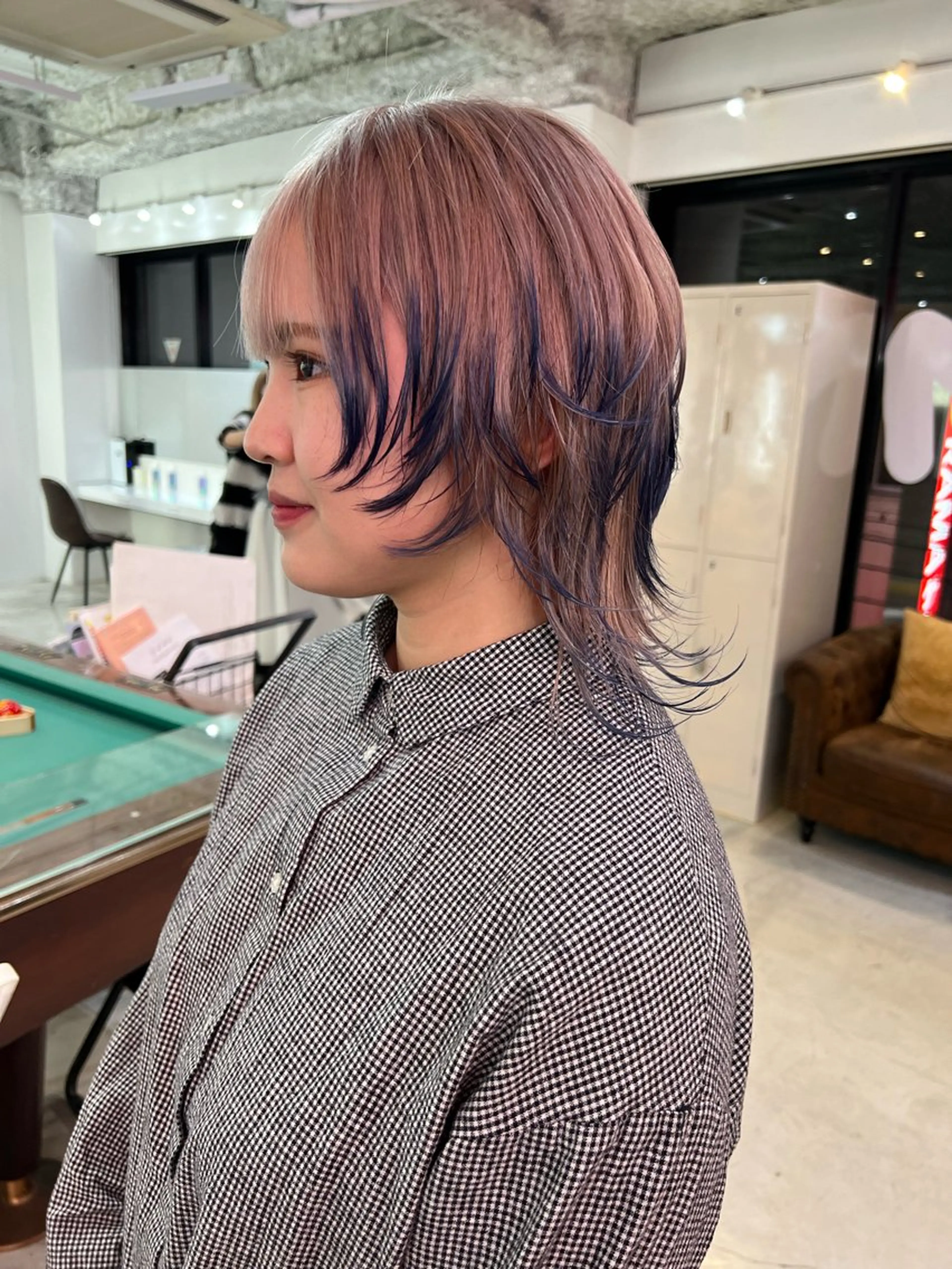 セミロング カット ヘアカラー 💥ウルフカット デザインあんな💥のヘアスタイル