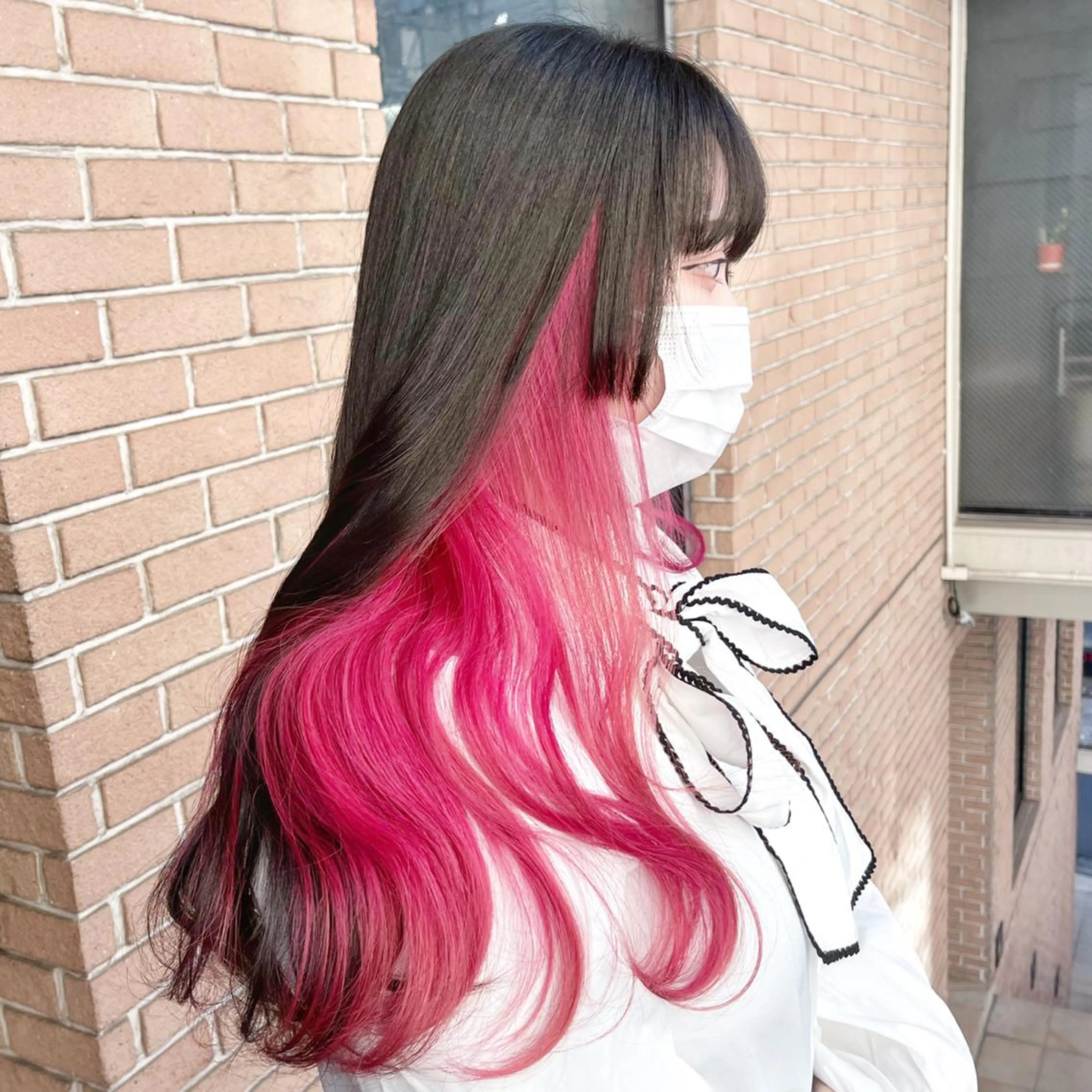 ロング カラー ヘアアレンジ ブリーチ ピンクカラー ヘアカラー ピンクカラー🩷 ヘアセットＮＯ.1のヘアスタイル