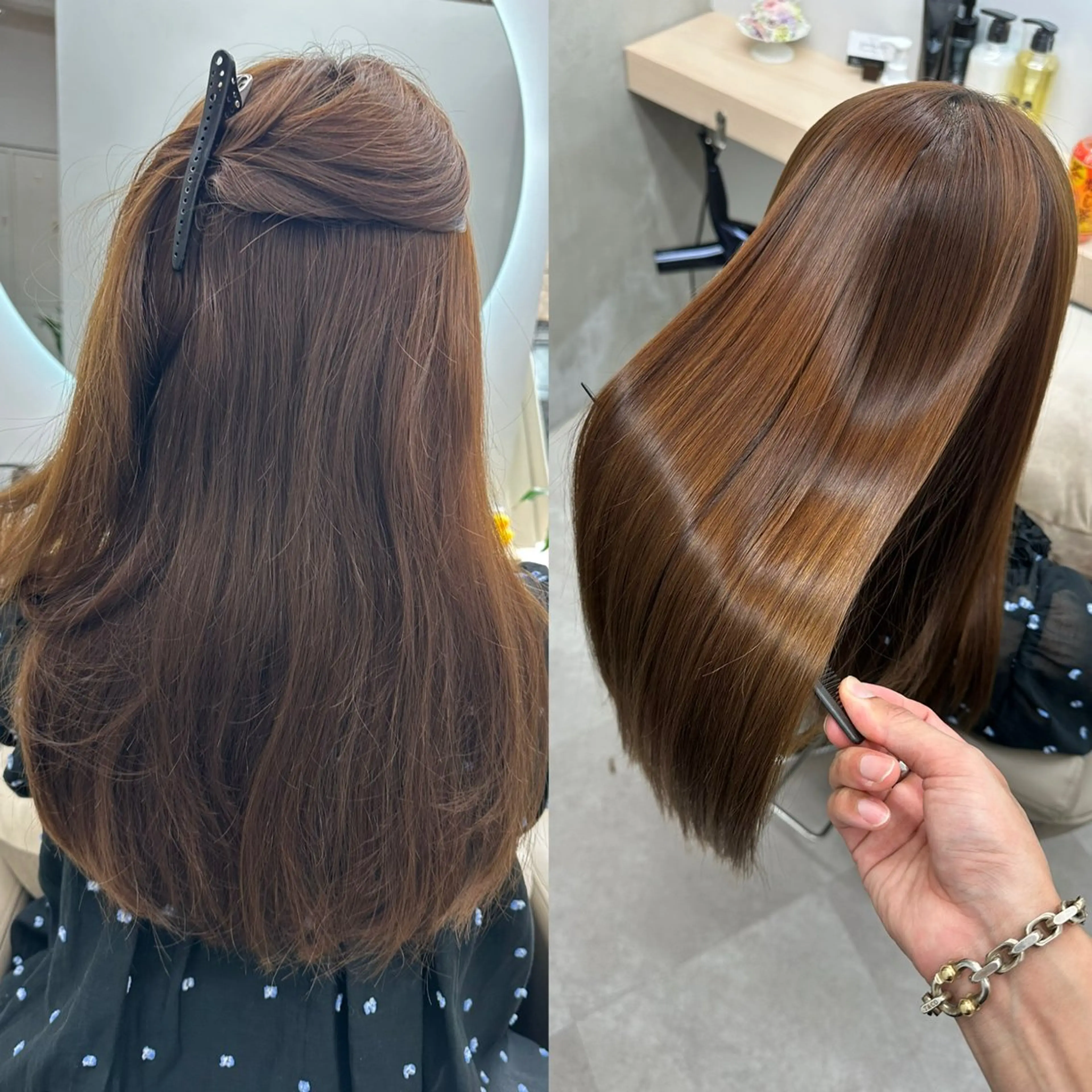 ロング 髪質改善 縮毛矯正 縮毛矯正 トリートメント youres hair はなれ店所属・髪質改善🌸縮毛矯正 専門家💖後藤のヘアスタイル