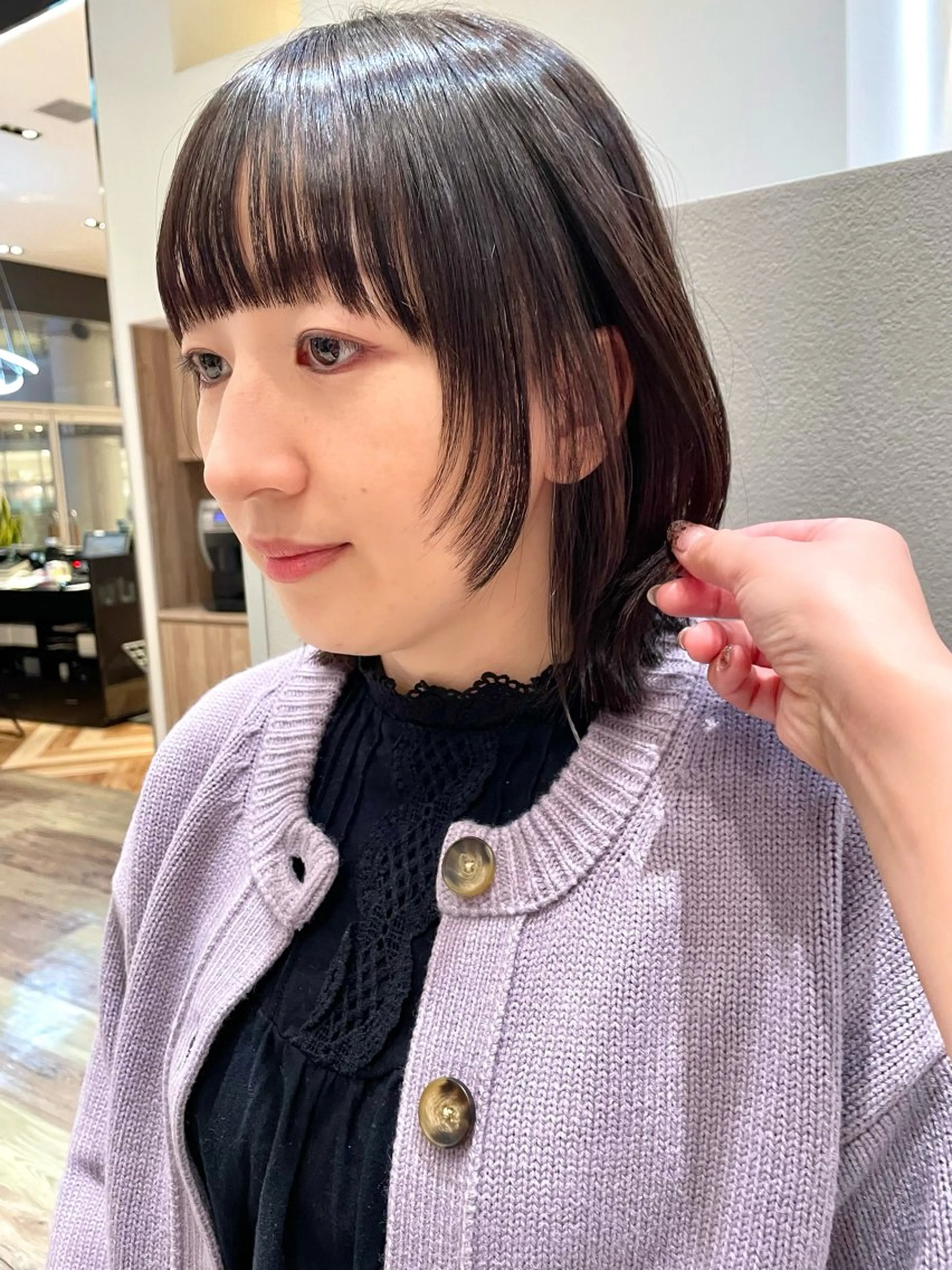 セミロング カラー 顔周りカット レイヤーカット 小顔カット ウルフカット BELLA/天王寺/ 似合わせ/木浦心のヘアスタイル
