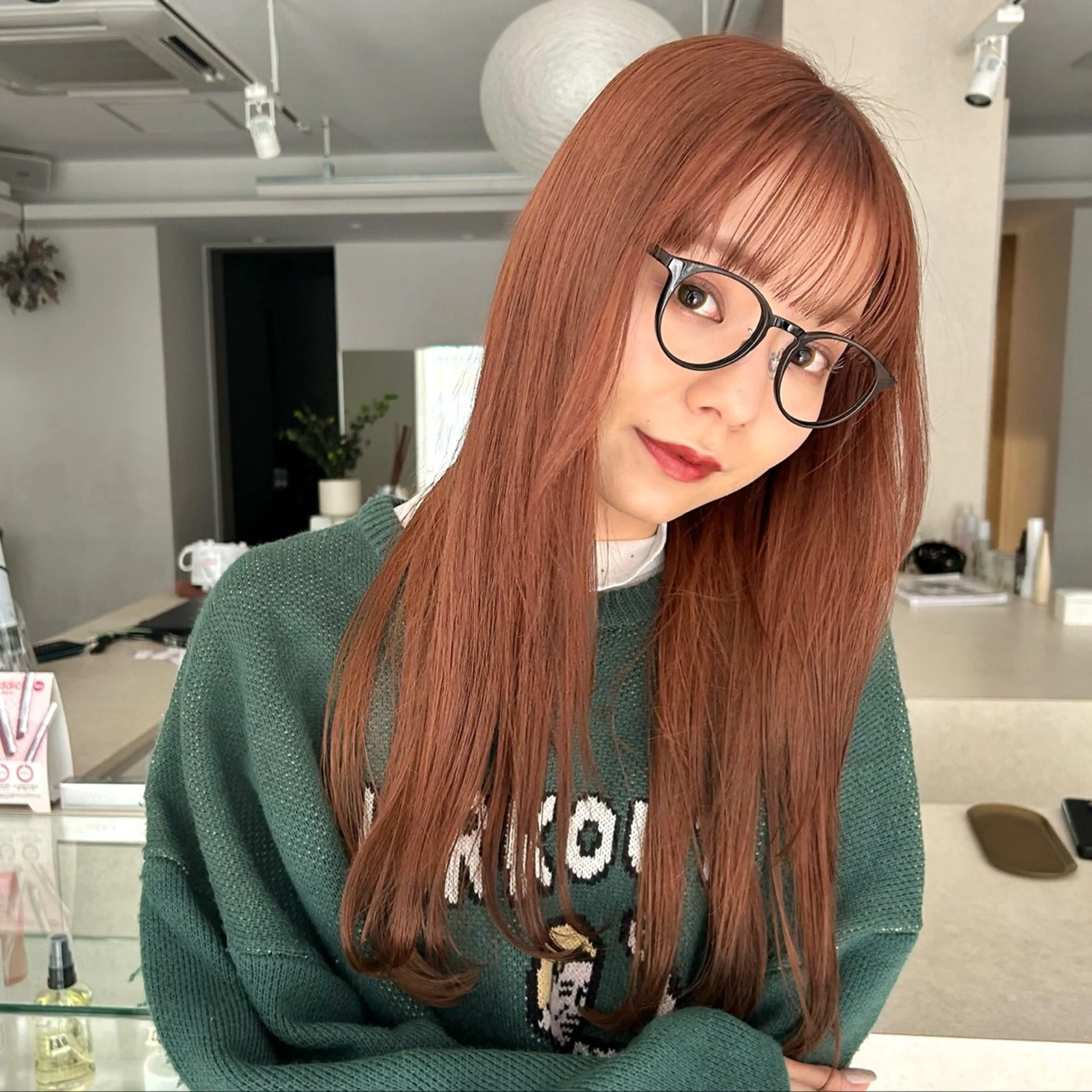 ロング カラー ブリーチ ダブルカラー ブリーチなしカラー オレンジ ヘアカラー 透明感/明るめ ヘア/kazui🐈のヘアスタイル