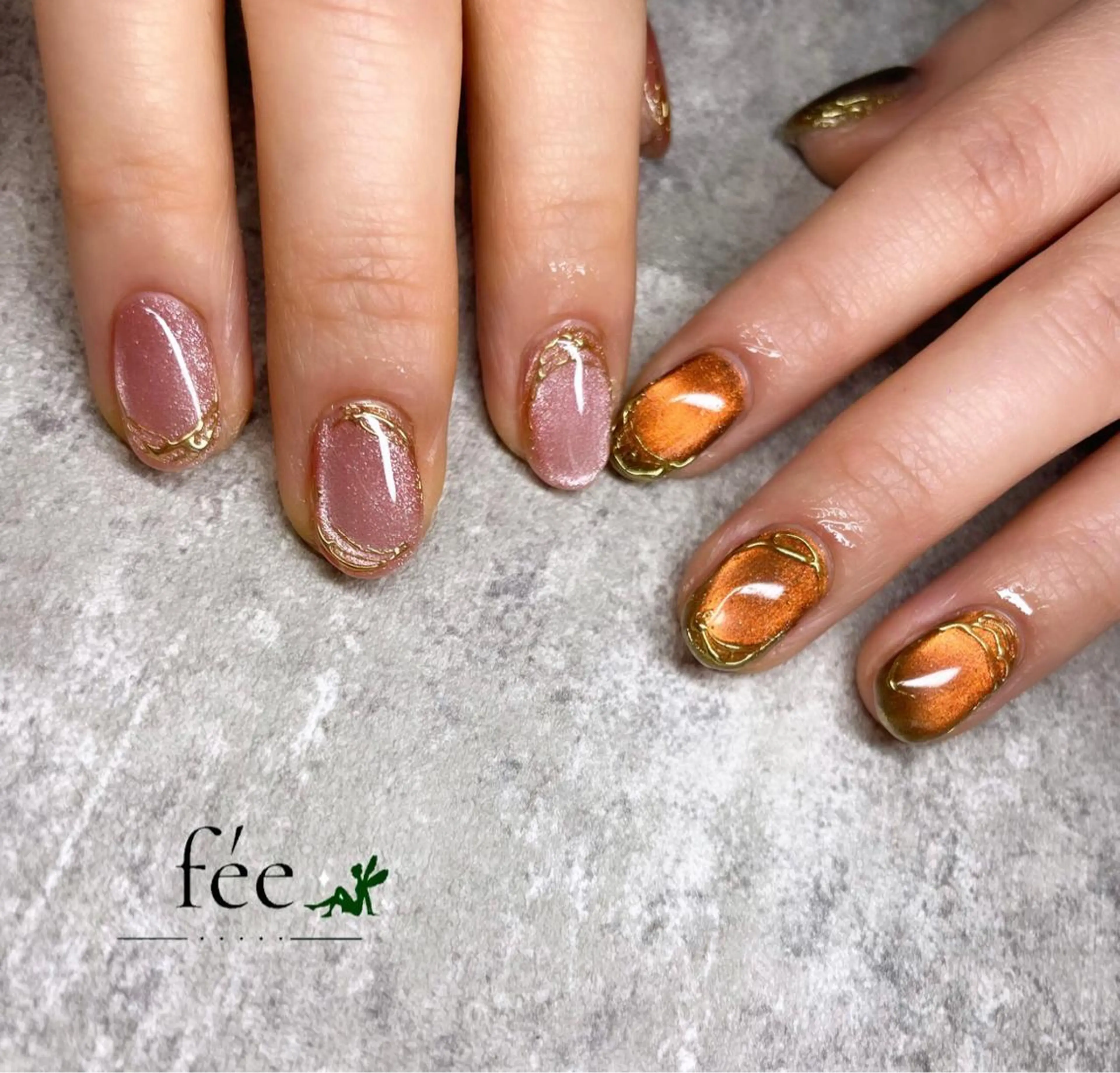 ネイル フットネイル ジェルネイル 韓国ネイル マグネットネイル ミラーネイル ハンドネイル nail salon fee（フィー）のネイルデザイン