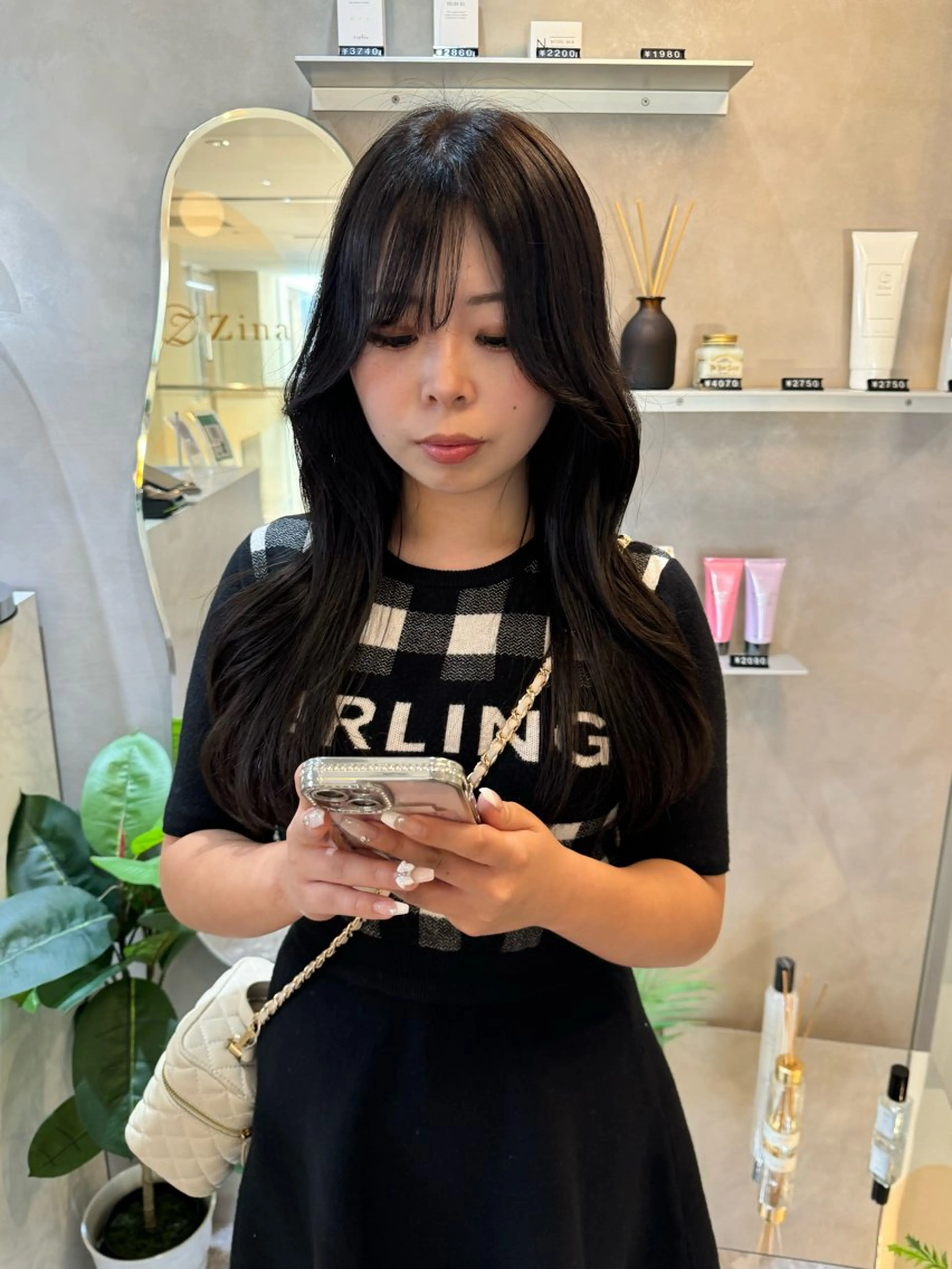 ロング カラー カット ヘアカラー トリートメント 韓国ヘア🇰🇷 松田光里のヘアスタイル