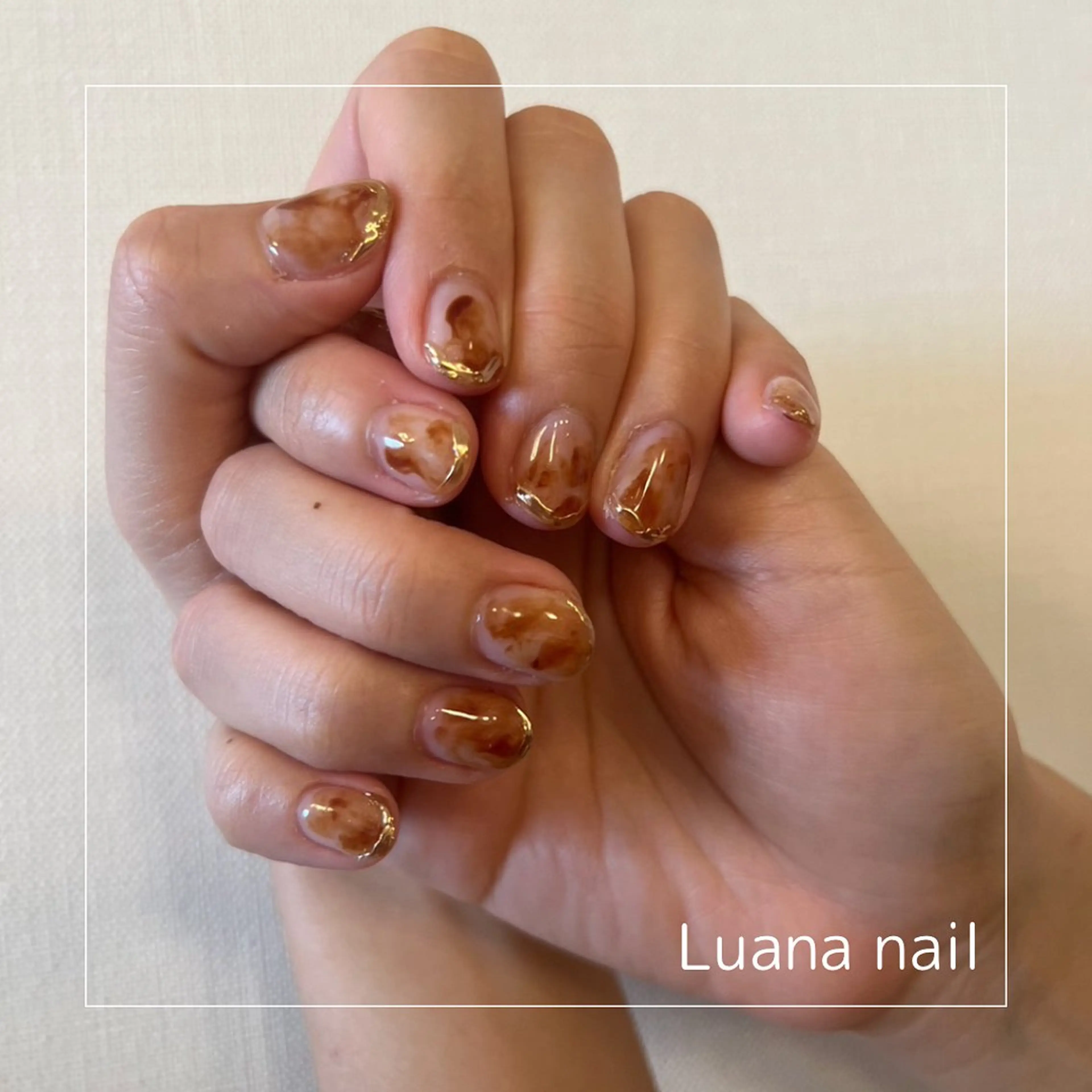 ネイル べっ甲ネイル クリアネイル Luana nailのネイルデザイン