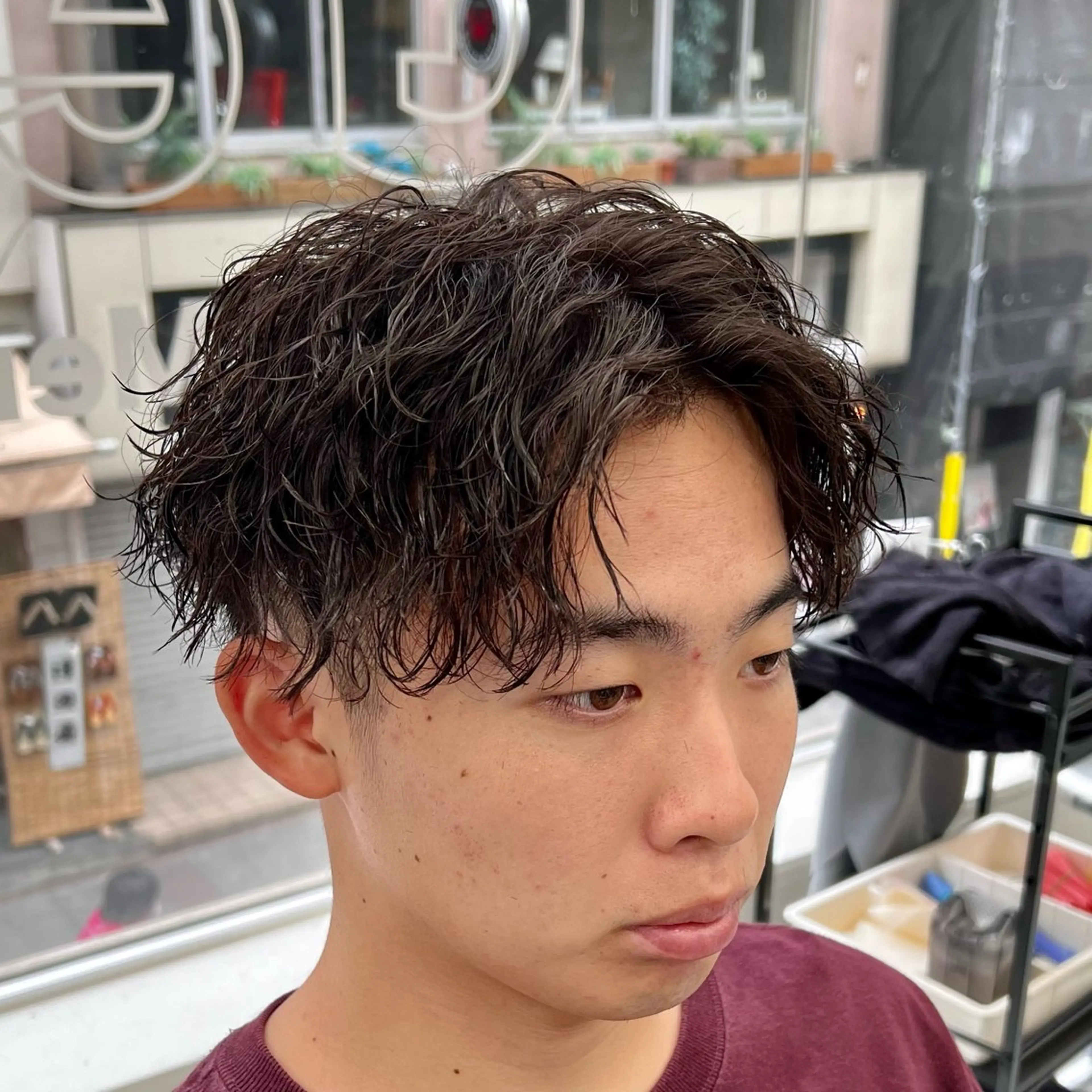 ショート パーマ メンズ カット パーマ メンズカット/波巻き TAKUMAのヘアスタイル