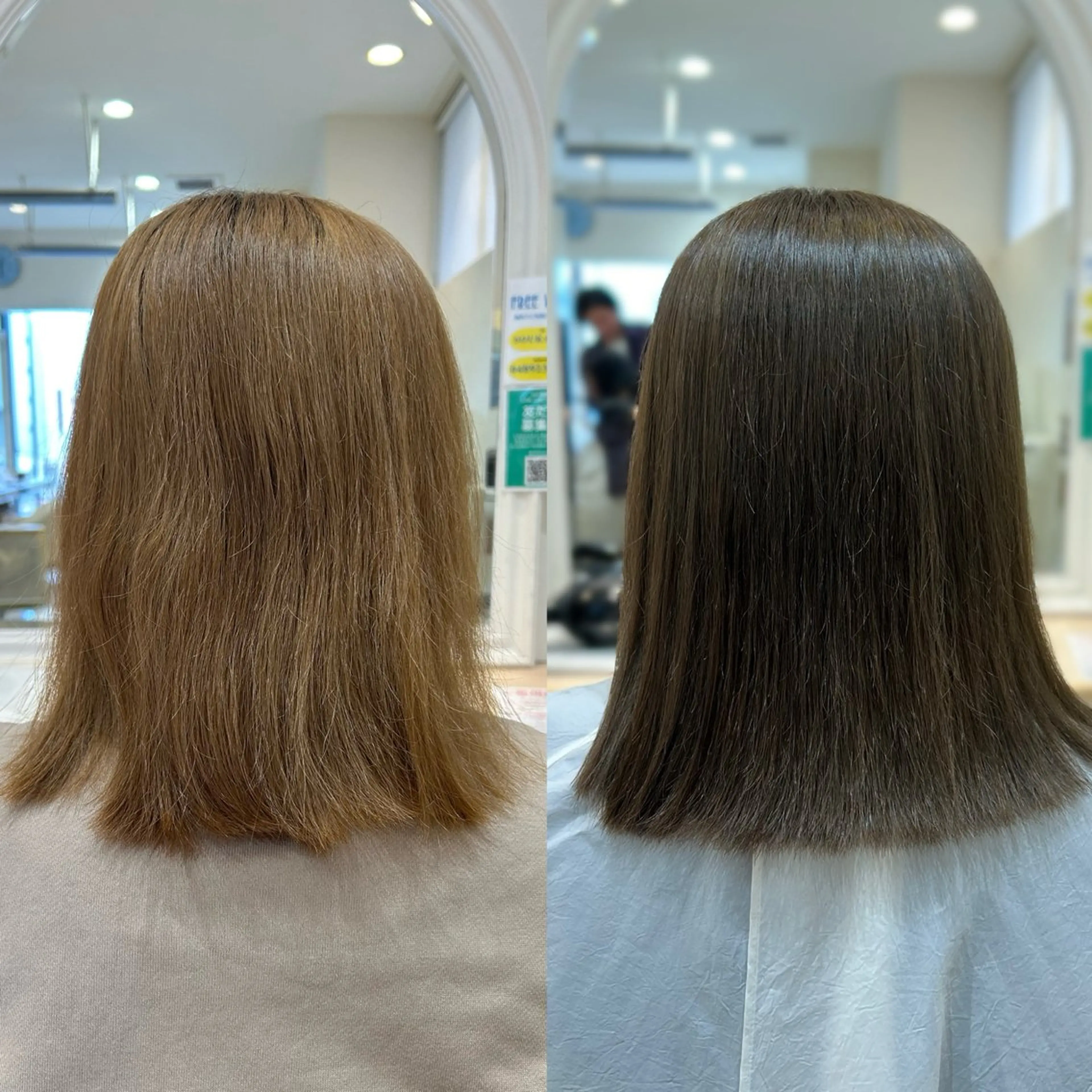 ミディアム カラー ヘアカラー トリートメント 宮原 佑莉のヘアスタイル