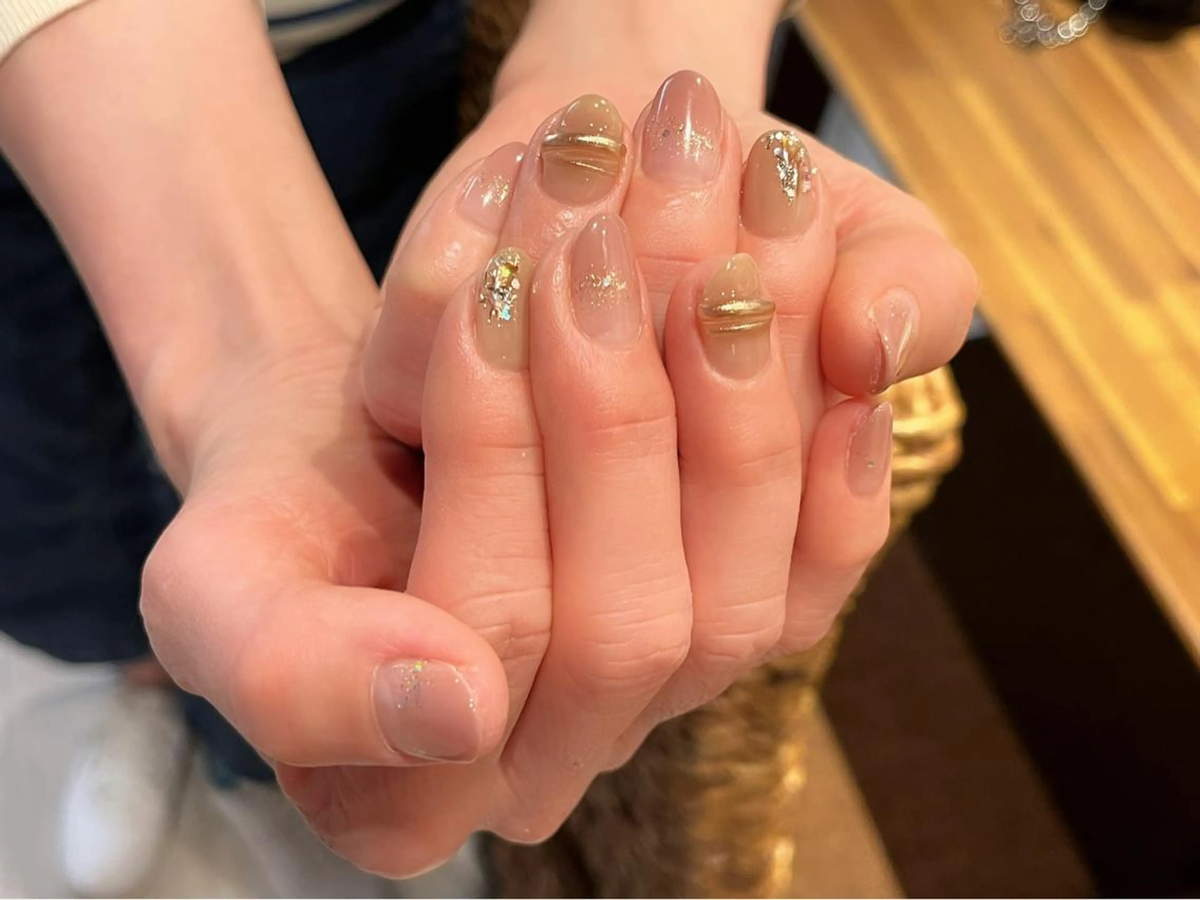 ネイル ミラーネイル ハンドネイル Protea ❁⃘*.ﾟ清家 美穂のネイルデザイン